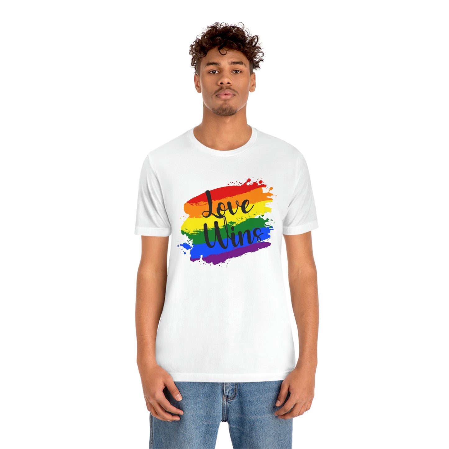 Love Wins LGBTQIA Print Unisex Jersey Short Sleeve Tee