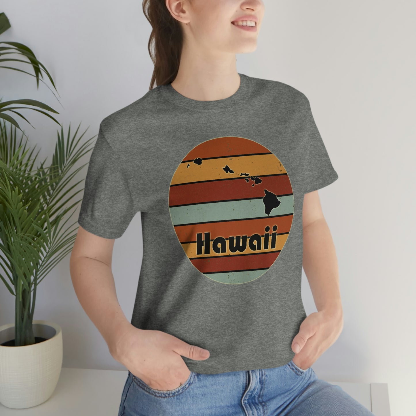 Hawaii Retro Sunset Short Sleeve T-shirt