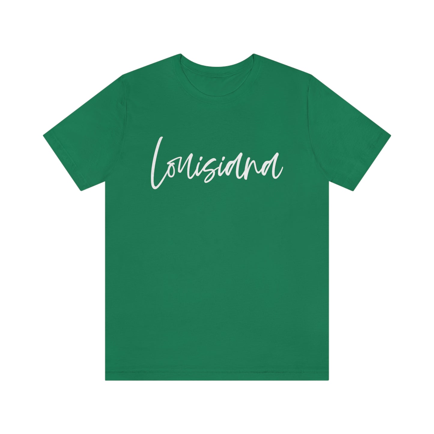 Louisiana White Script Short Sleeve T-shirt
