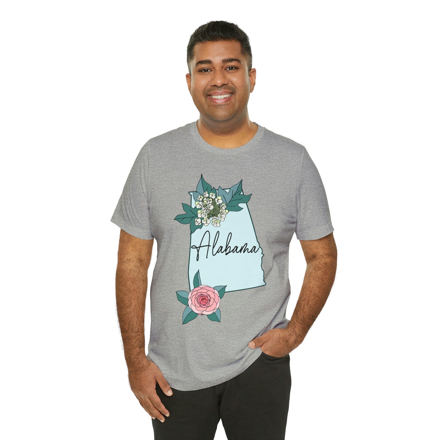 Alabama State Flower Short Sleeve T-shirt