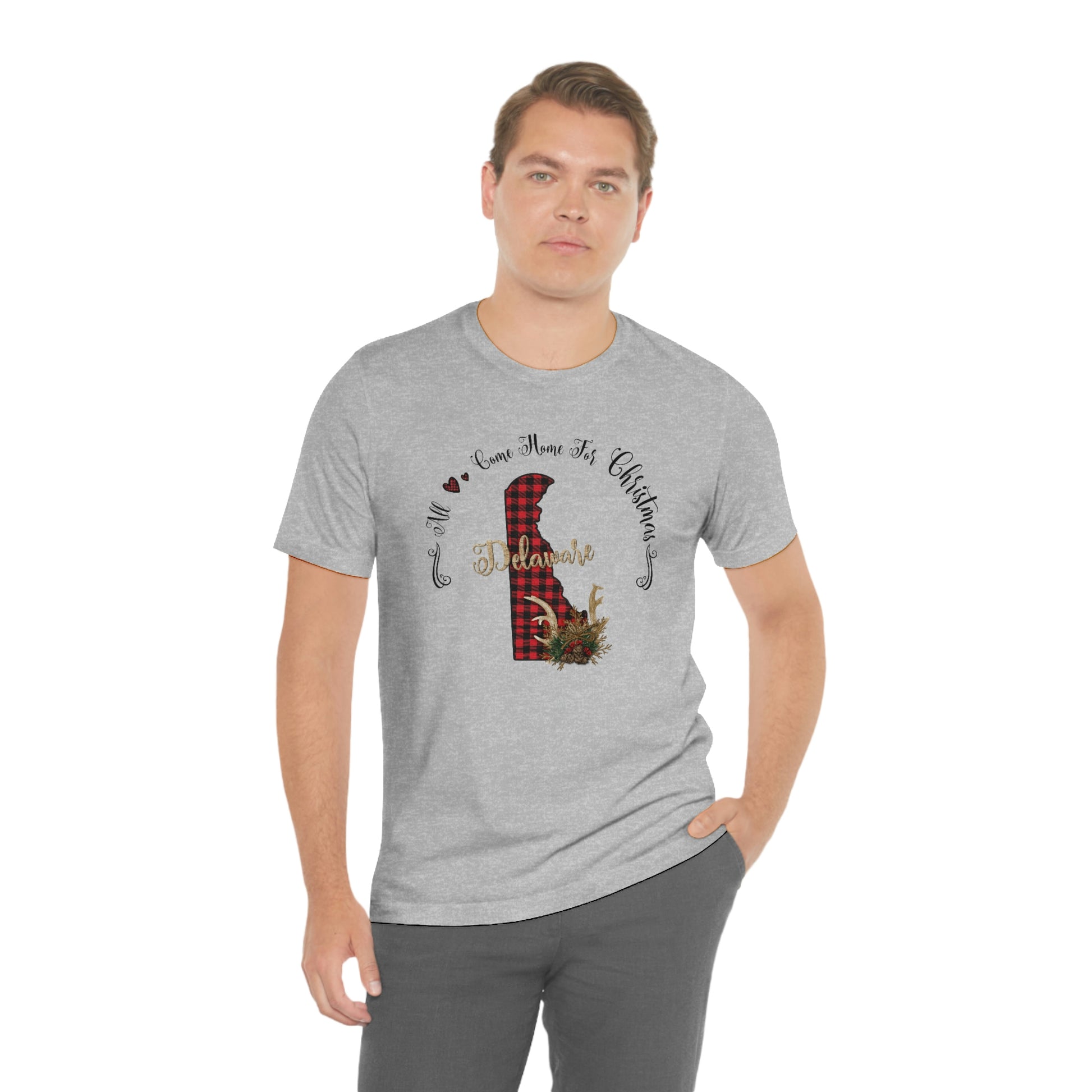 All Come Home for Christmas Delaware Short Sleeve T-shirt