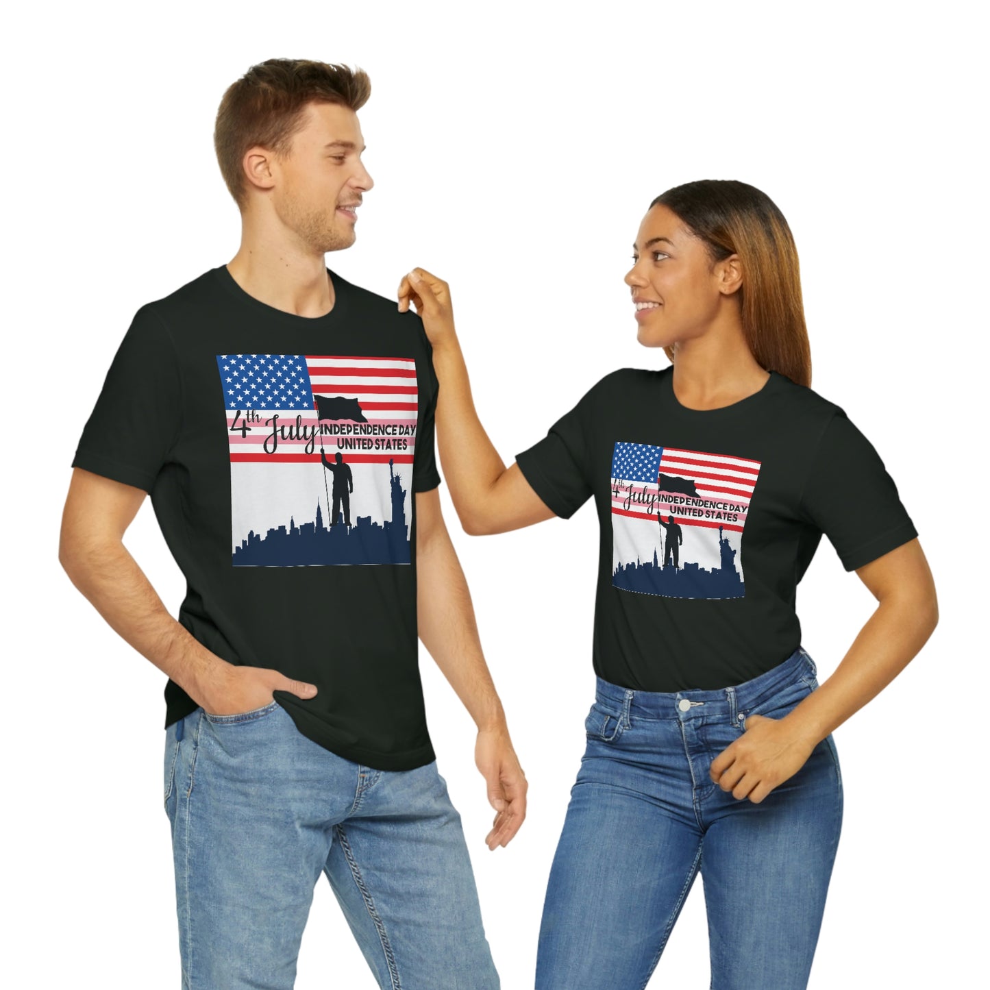 4th of July Independence Day United States Unisex Jersey Short Sleeve T-shirt