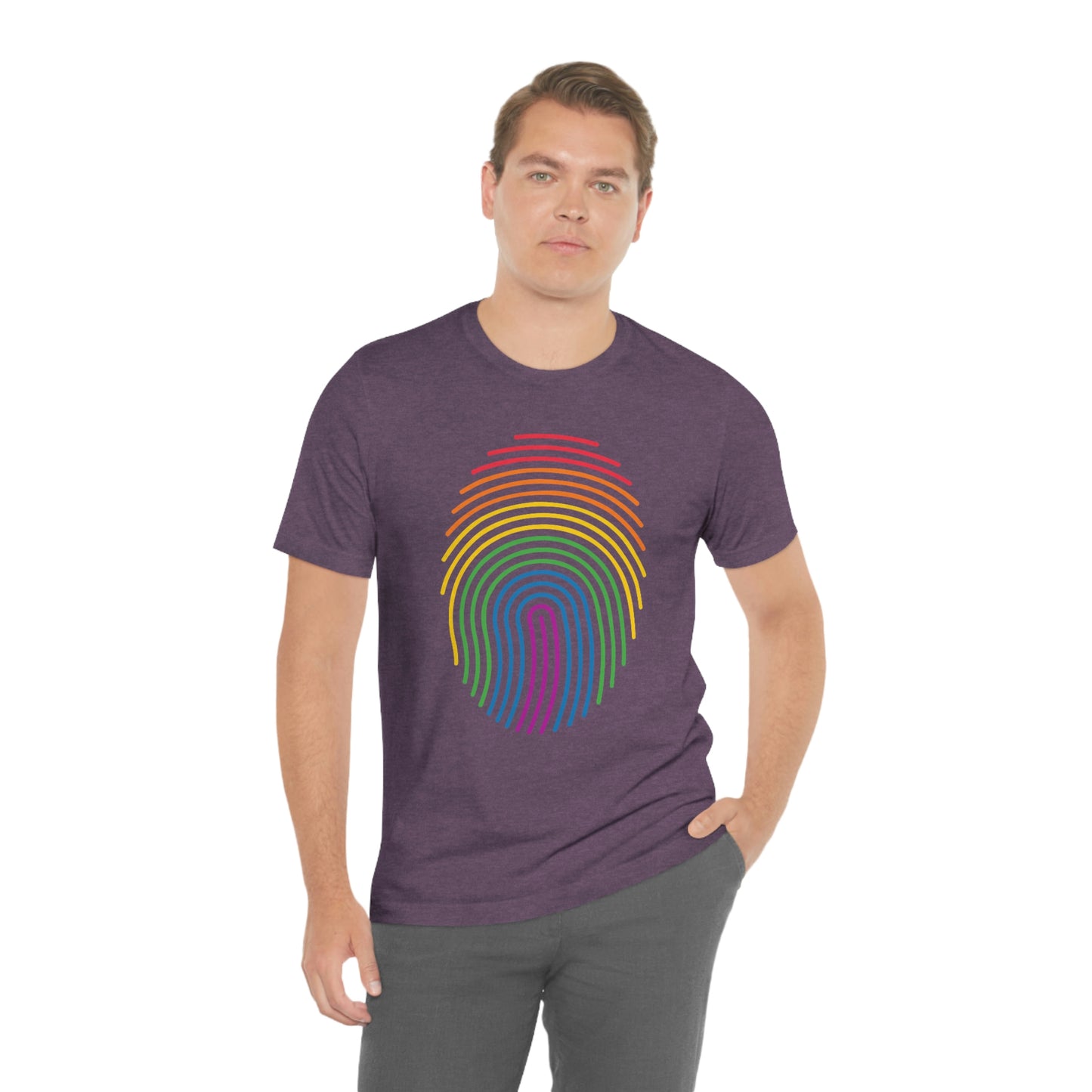 Fingerprint LGBTQIA Print Unisex Jersey Short Sleeve Tee