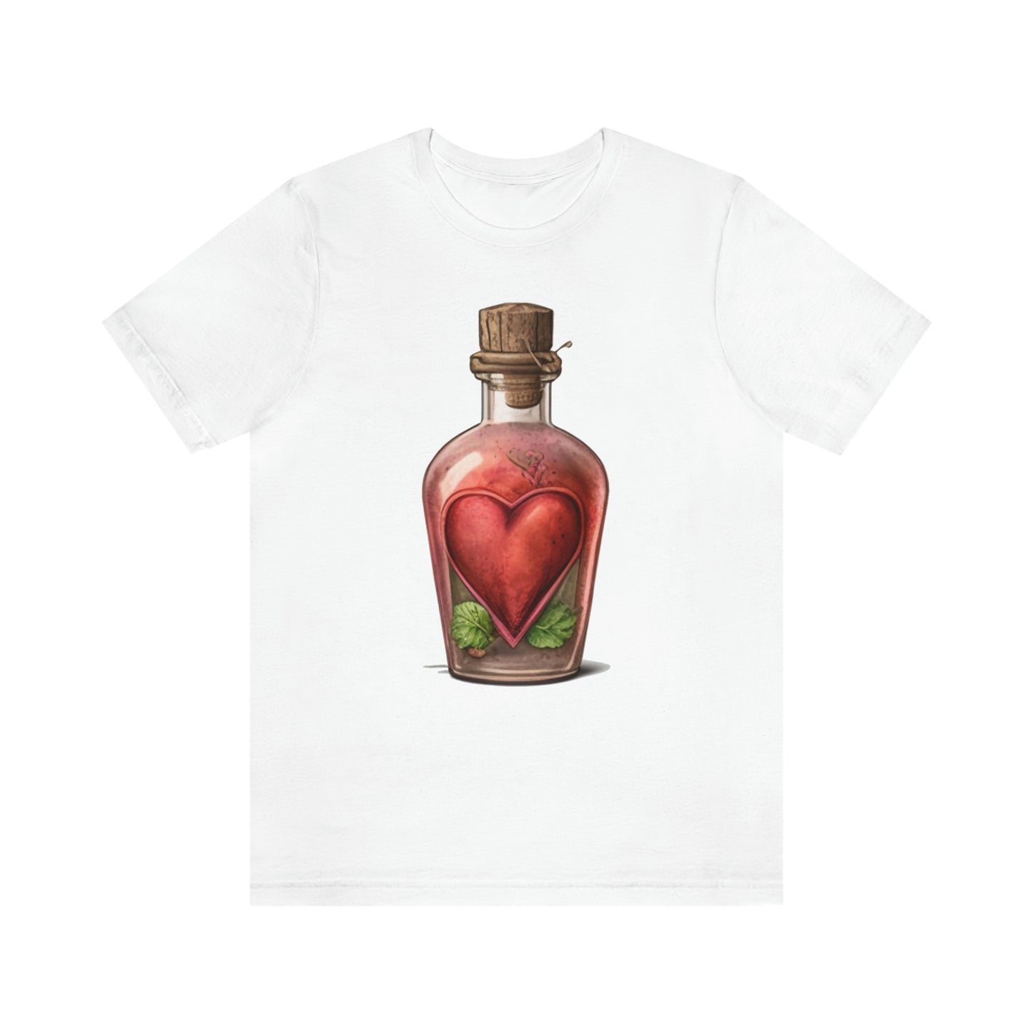 Vintage Bottle Floral Unisex Jersey Short Sleeve Tee