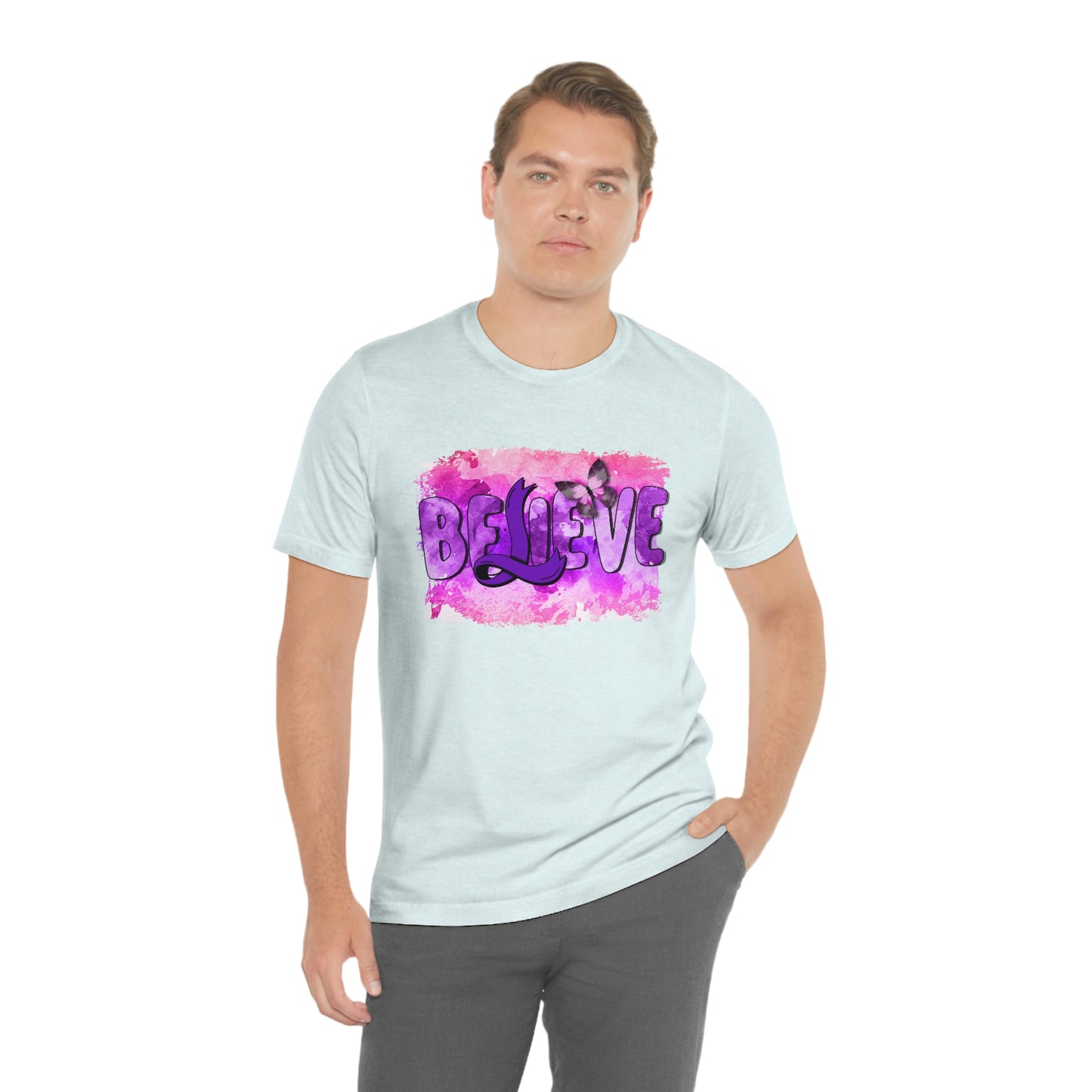 Believe Print Unisex Jersey Short Sleeve Tee