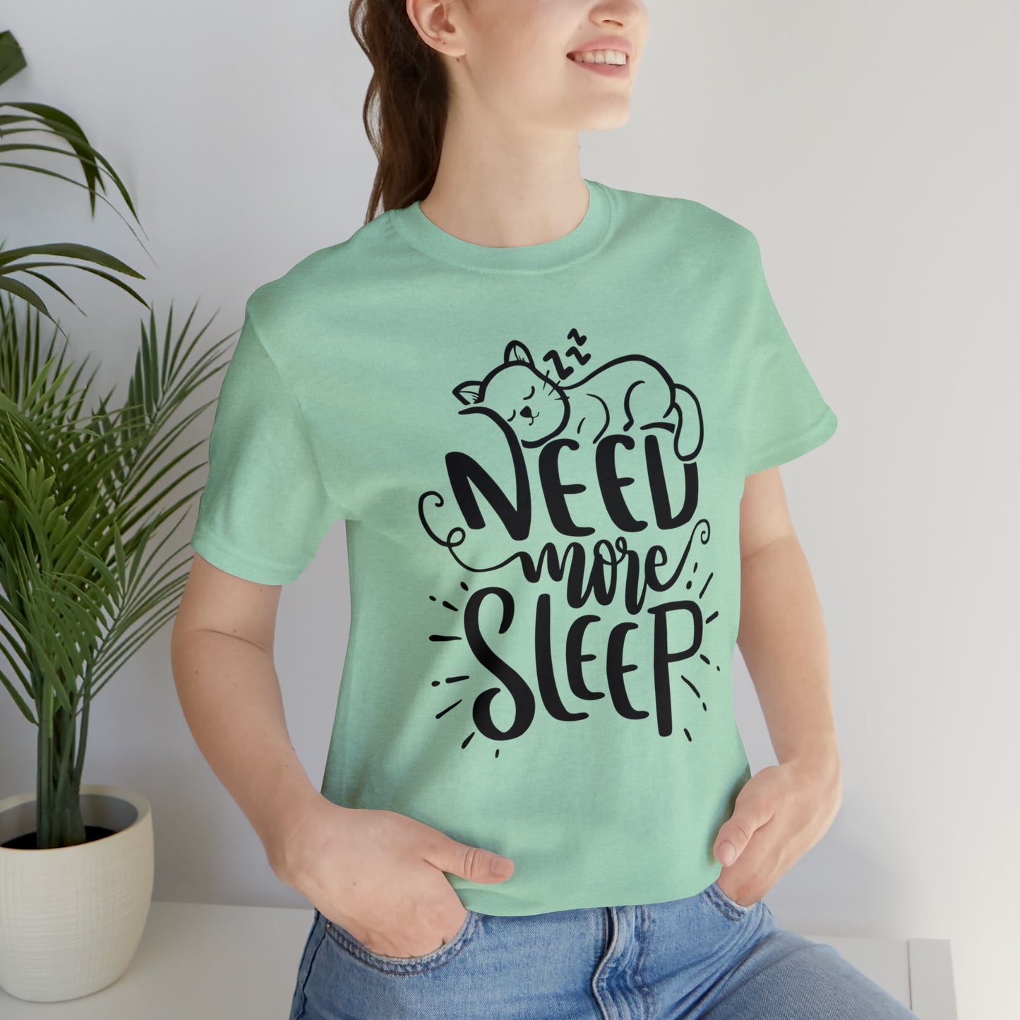 Need More Sleep Cat Short Sleeve T-shirt