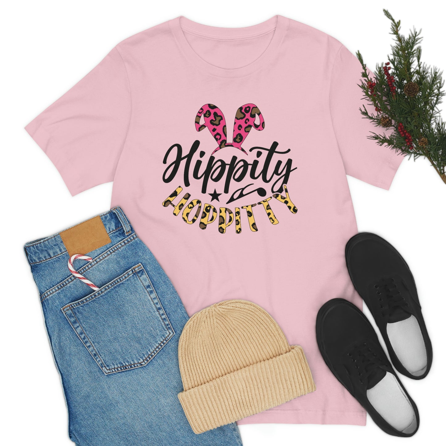 Hippity Hoppitty Leopard Print Unisex Jersey Short Sleeve Tee