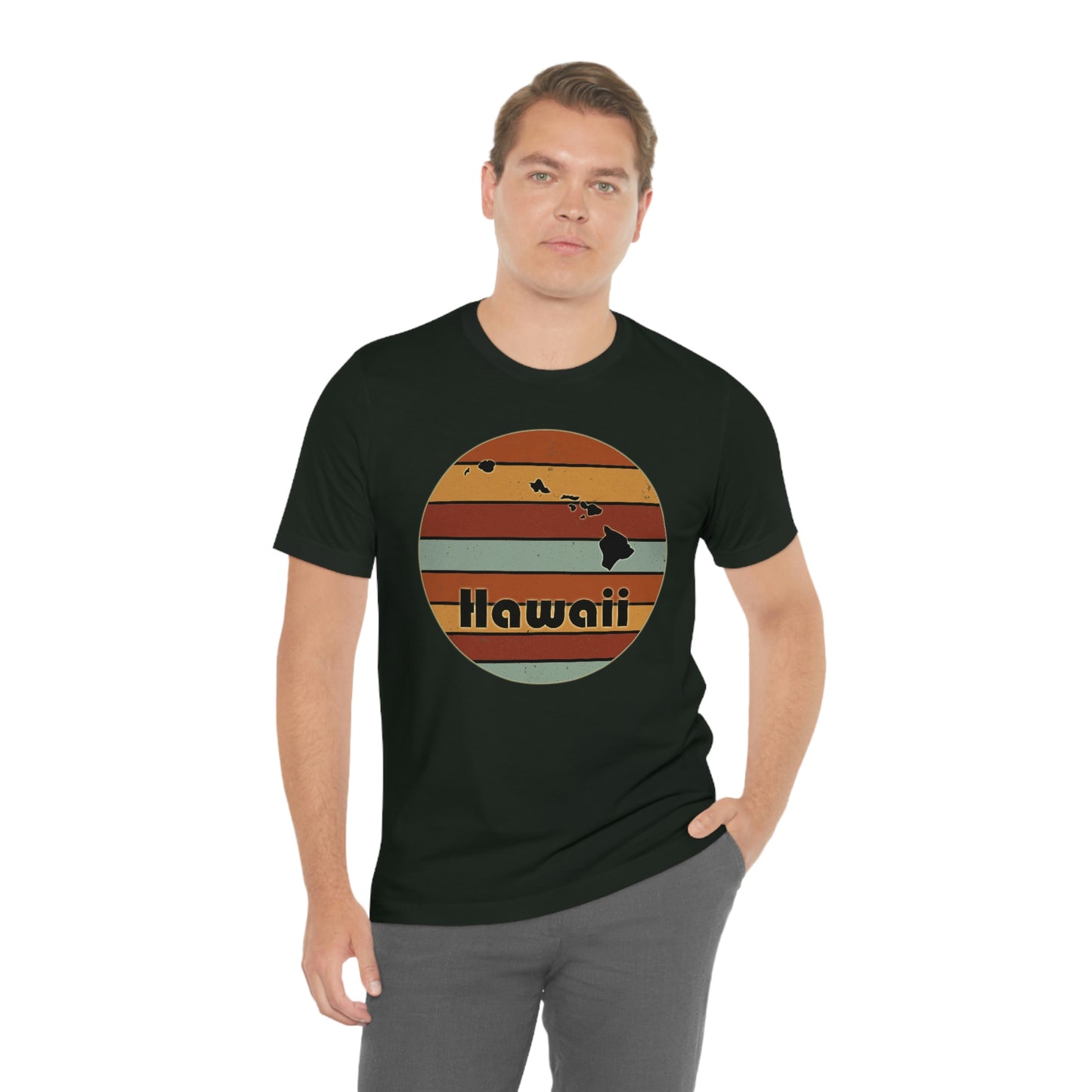 Hawaii Retro Sunset Short Sleeve T-shirt