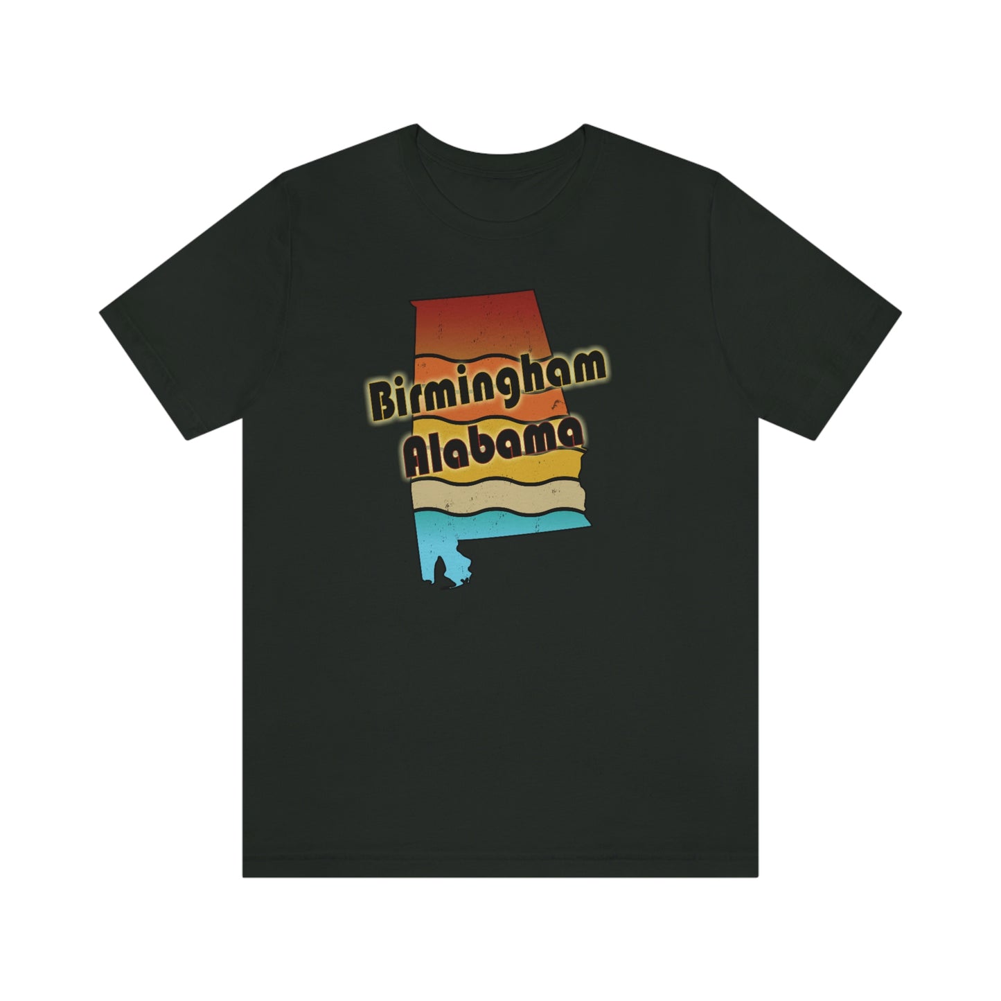 Birmingham Alabama Retro Sunset Unisex Jersey Short Sleeve T-shirt