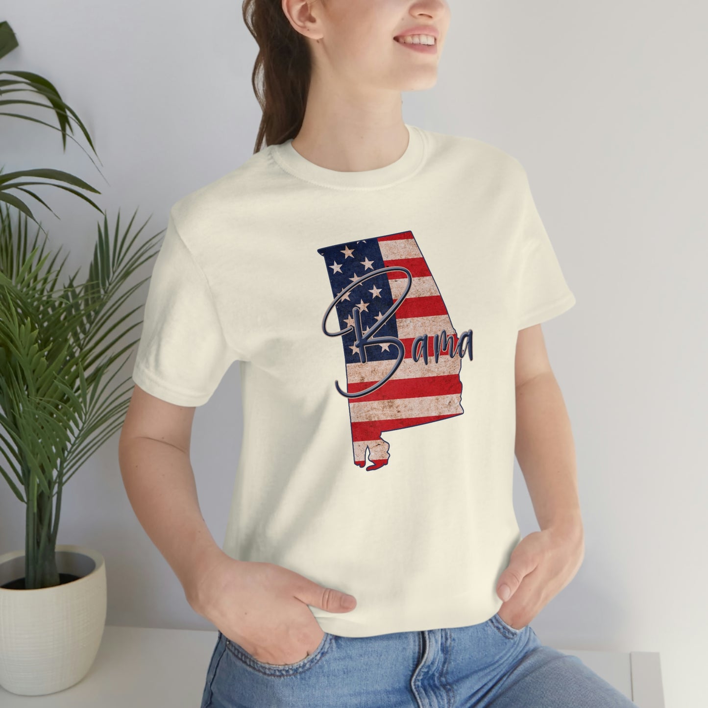 Alabama Bama Flag Unisex Jersey Short Sleeve T-shirt