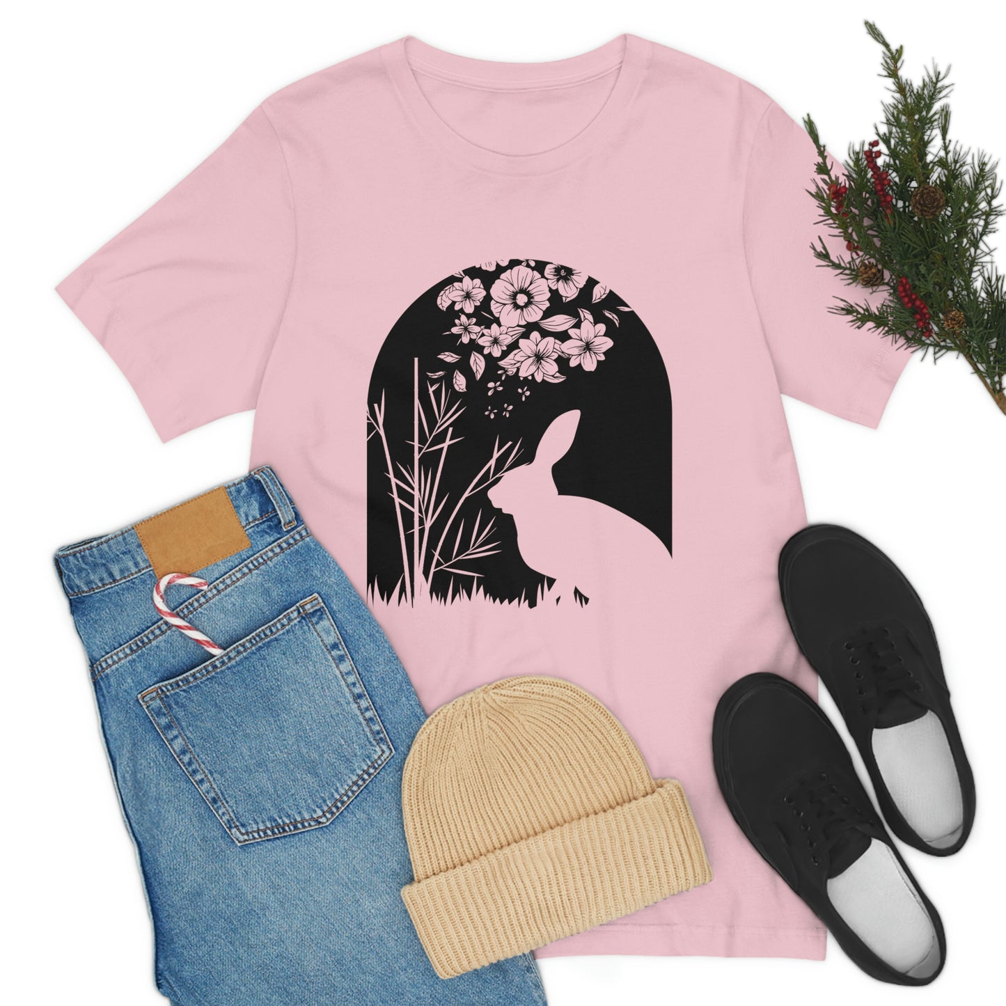 Bunny silhouette scene tshirt tee t-shirt