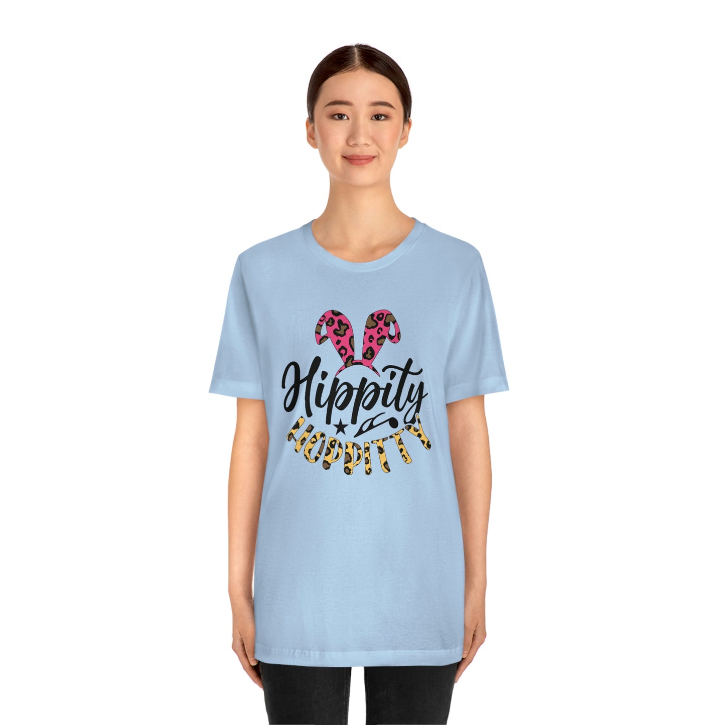 Hippity Hoppitty Leopard Print Unisex Jersey Short Sleeve Tee