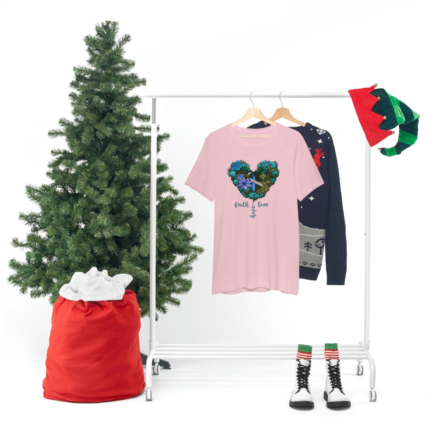 Faith Hope Love Diabetes Awareness Print Unisex Jersey Short Sleeve Tee