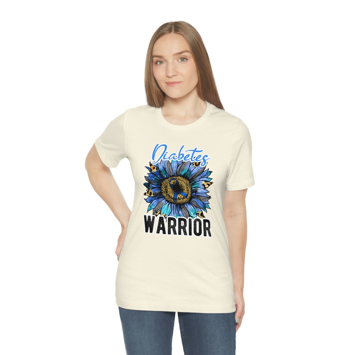 Diabetes Warrior Diabetes Awareness Print Unisex Jersey Short Sleeve Tee