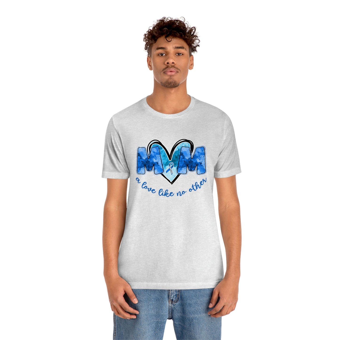 Mom A Love Like No Other Diabetes Awareness Print Unisex Jersey Short Sleeve Tee