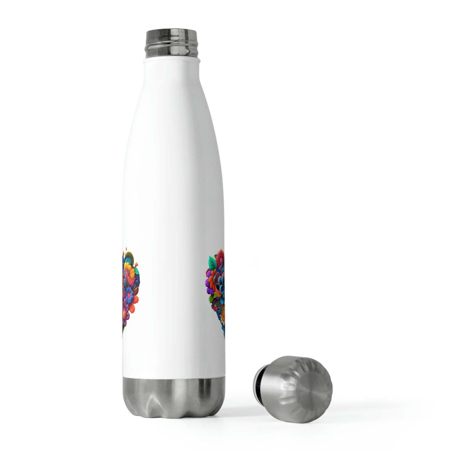 Bright Flowered Heart Valentine 20oz Insulated Bottle