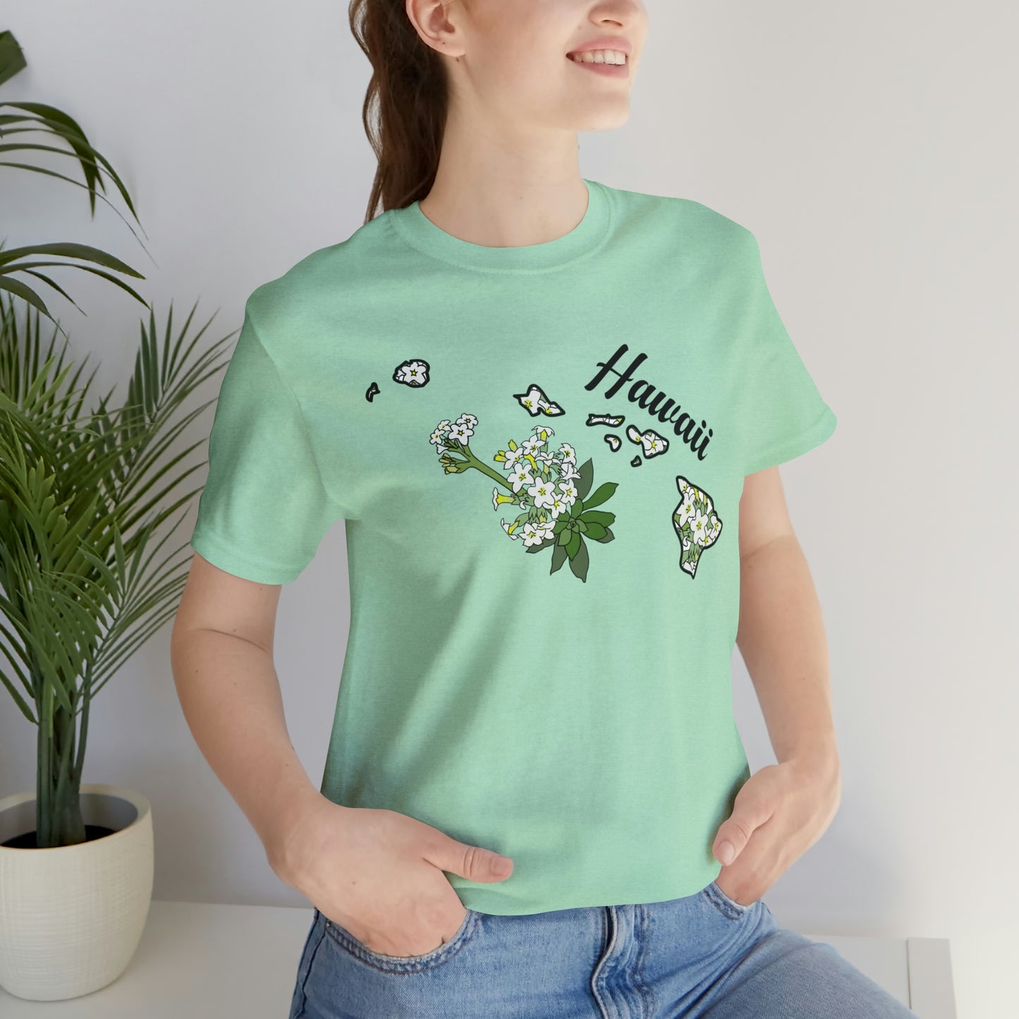 Hawaii State Flower Short Sleeve T-shirt