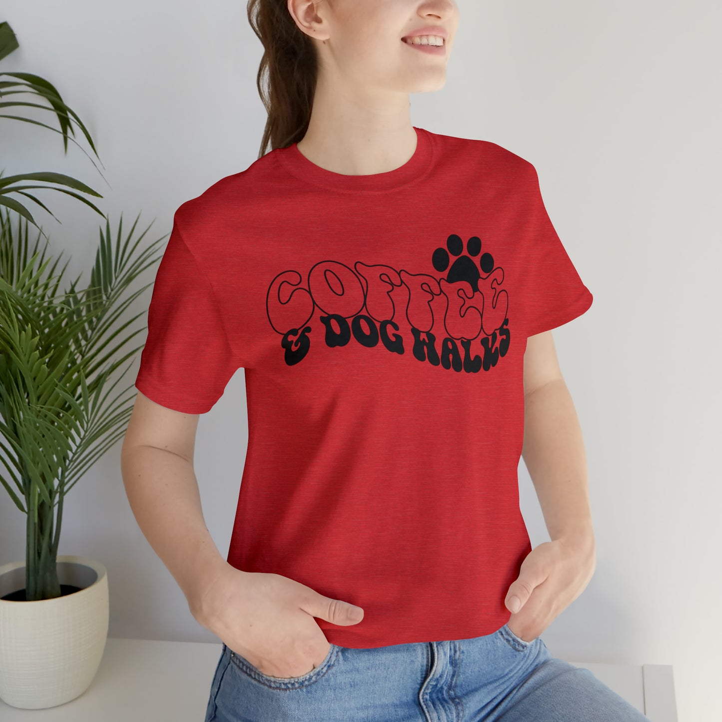 Coffee & Dog Walks Short Sleeve T-shirt