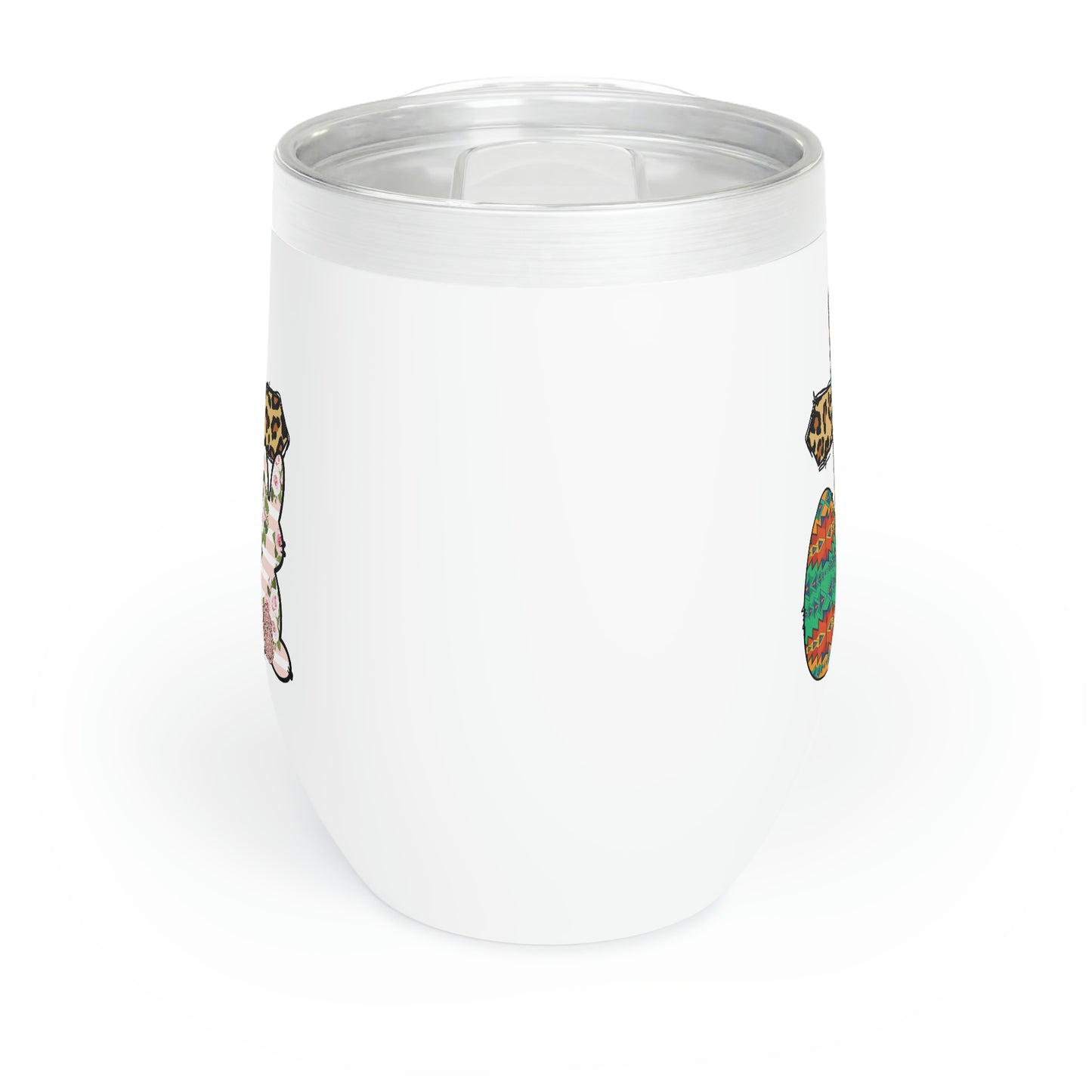 Easter Cross Egg Bunny Chill Wine Tumbler