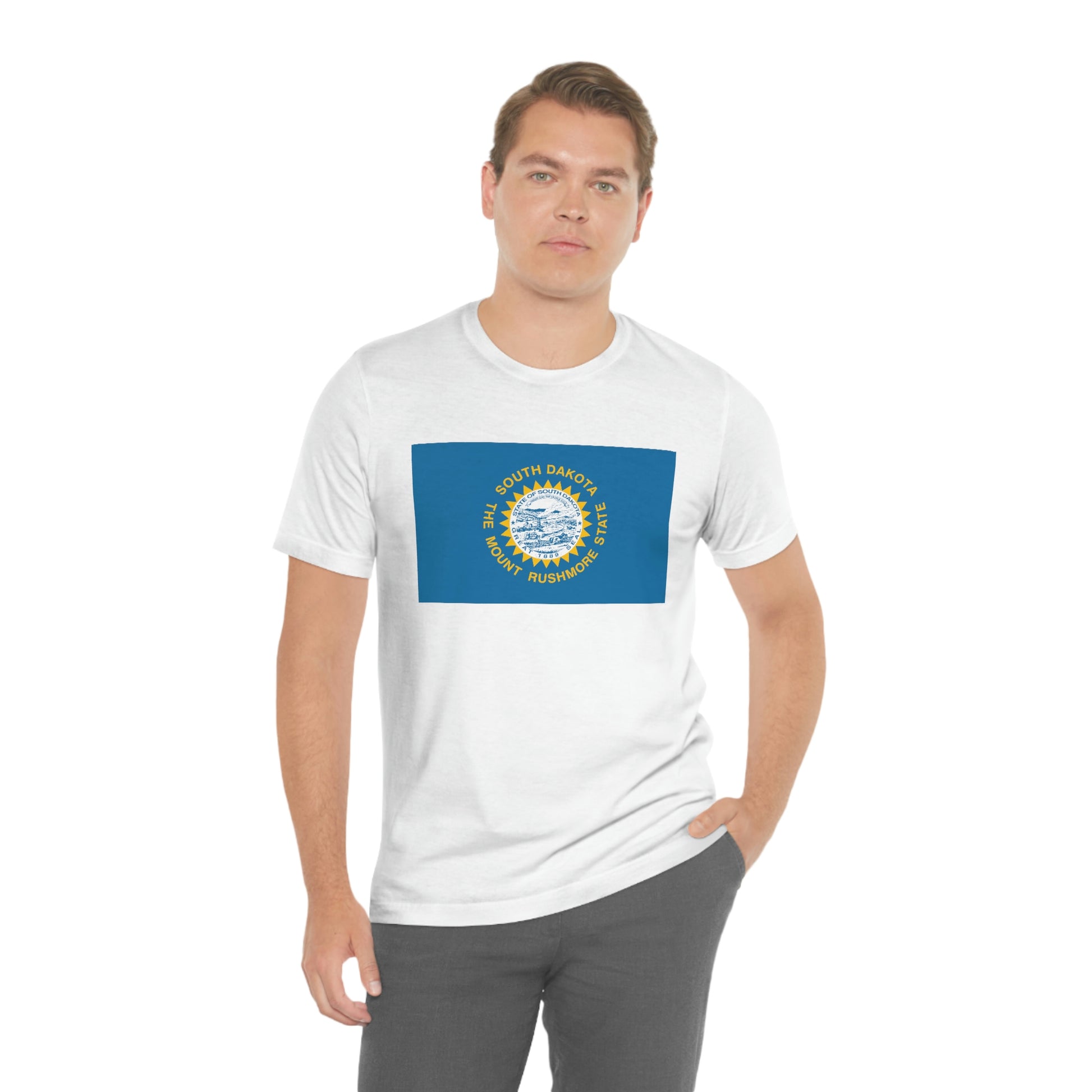 South Dakota Flag Unisex Jersey Short Sleeve Tee Tshirt T-shirt