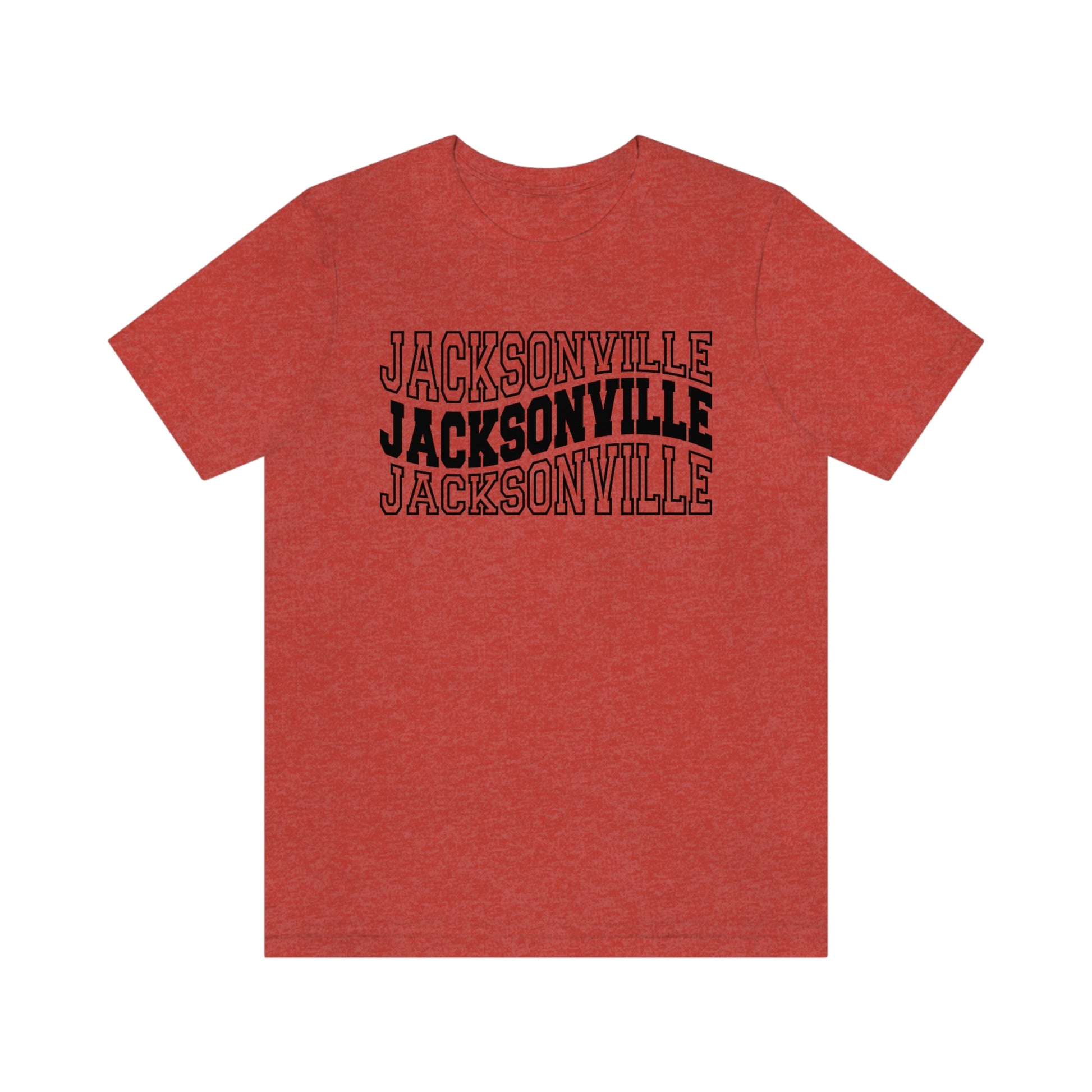 Jacksonville Varsity Letters Wavy Florida Short Sleeve T-shirt