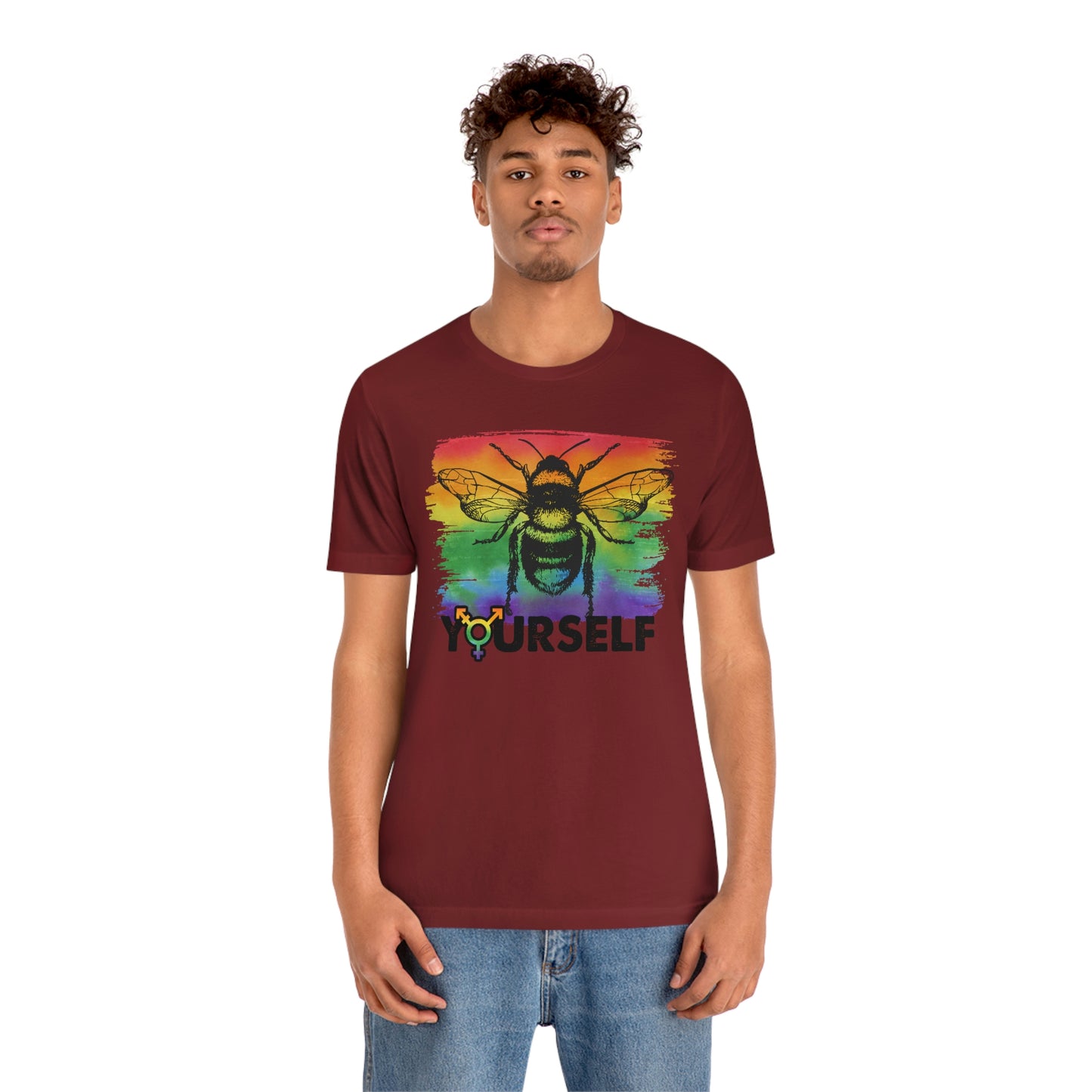 Bee Yourself LGBTQIA Print Unisex Jersey Short Sleeve Tee