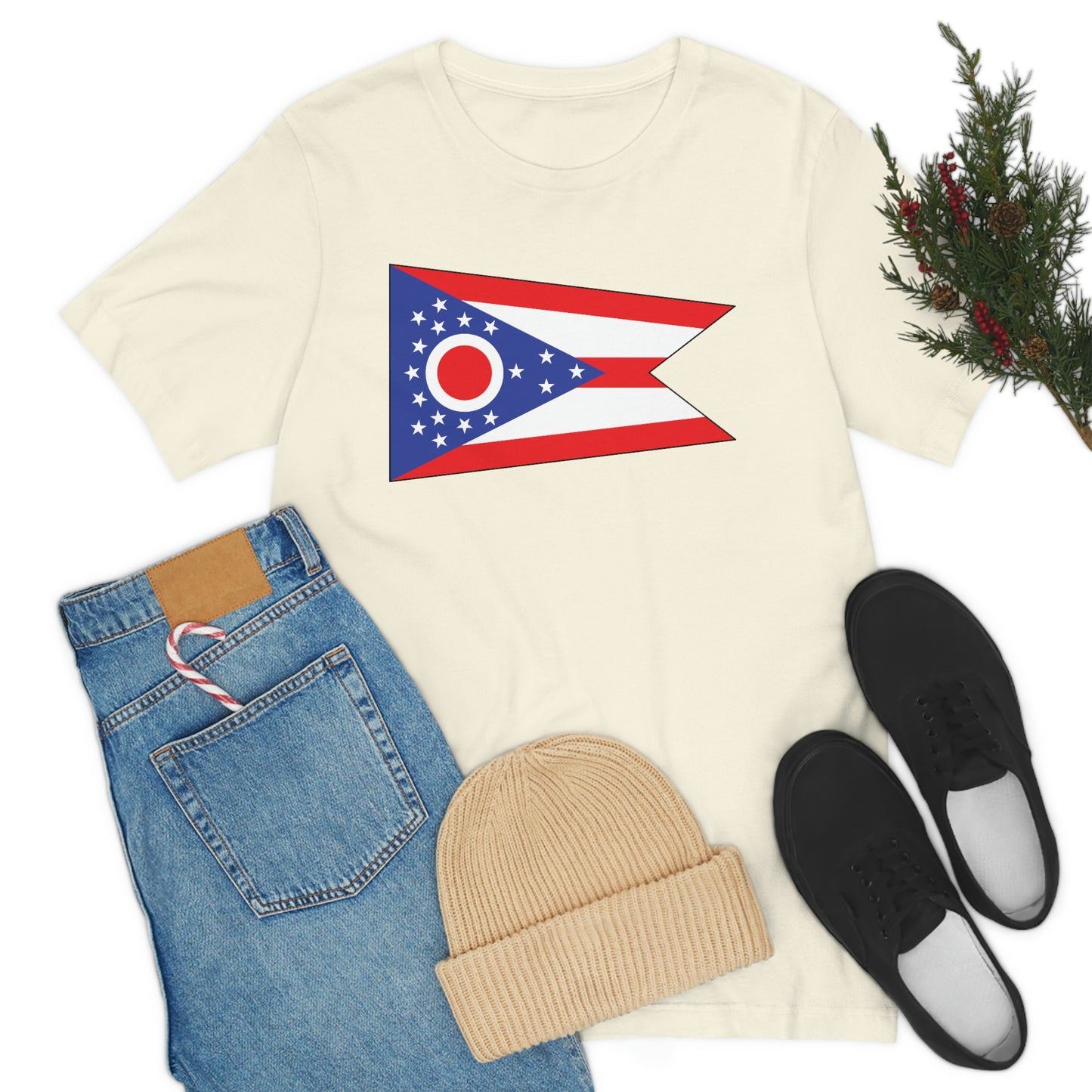 Ohio Flag Unisex Jersey Short Sleeve Tee Tshirt T-shirt
