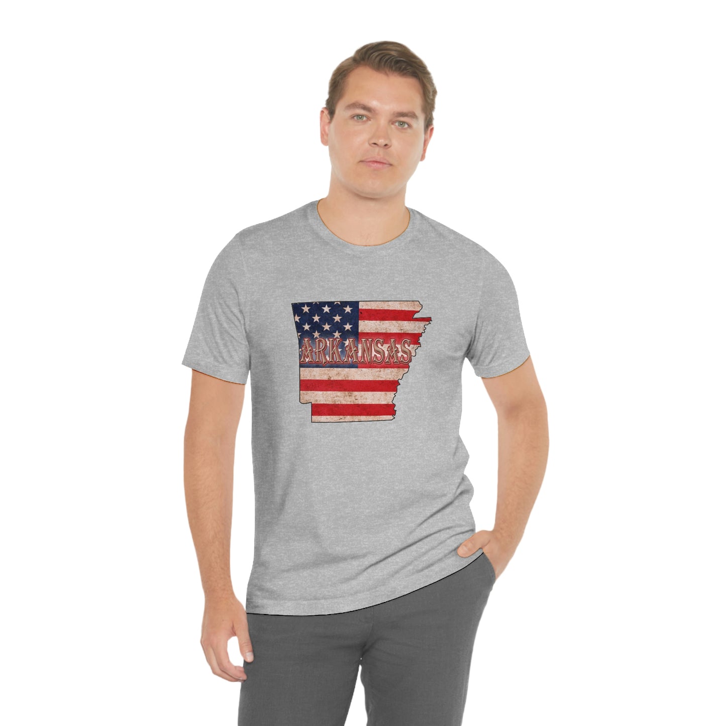 Arkansas AR US Flag Unisex Jersey Short Sleeve Tee Tshirt T-shirt