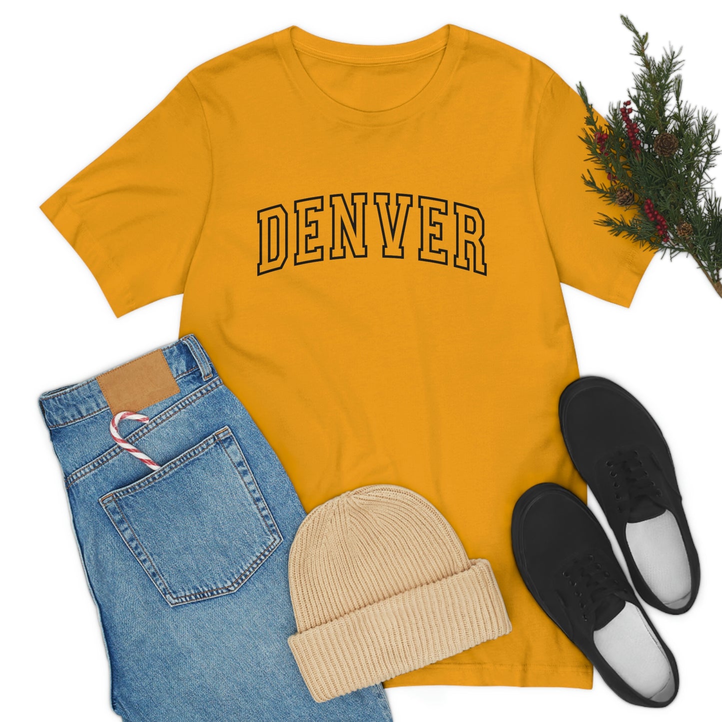 Denver Varsity Arch Unisex Jersey Short Sleeve Tee Tshirt T-shirt