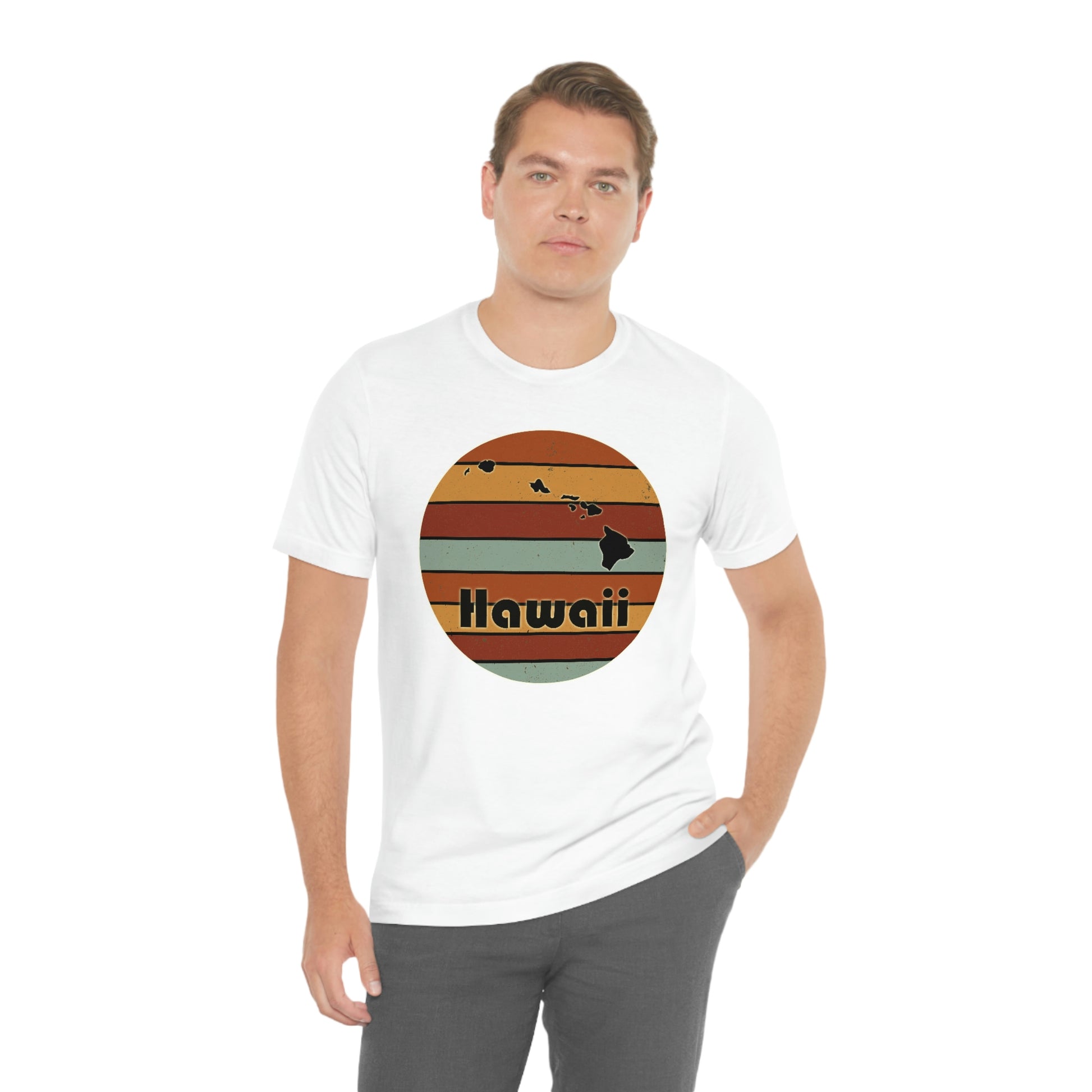 Hawaii Retro Sunset Short Sleeve T-shirt