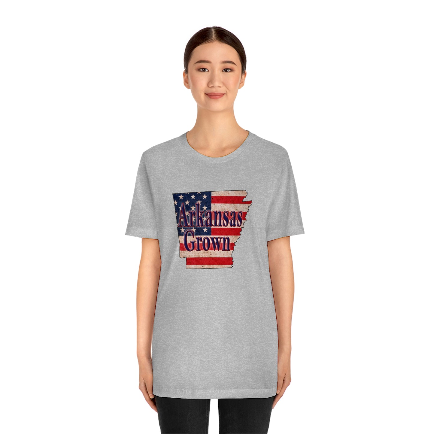 Arkansas Grown US Flag Unisex Jersey Short Sleeve Tee Tshirt T-shirt