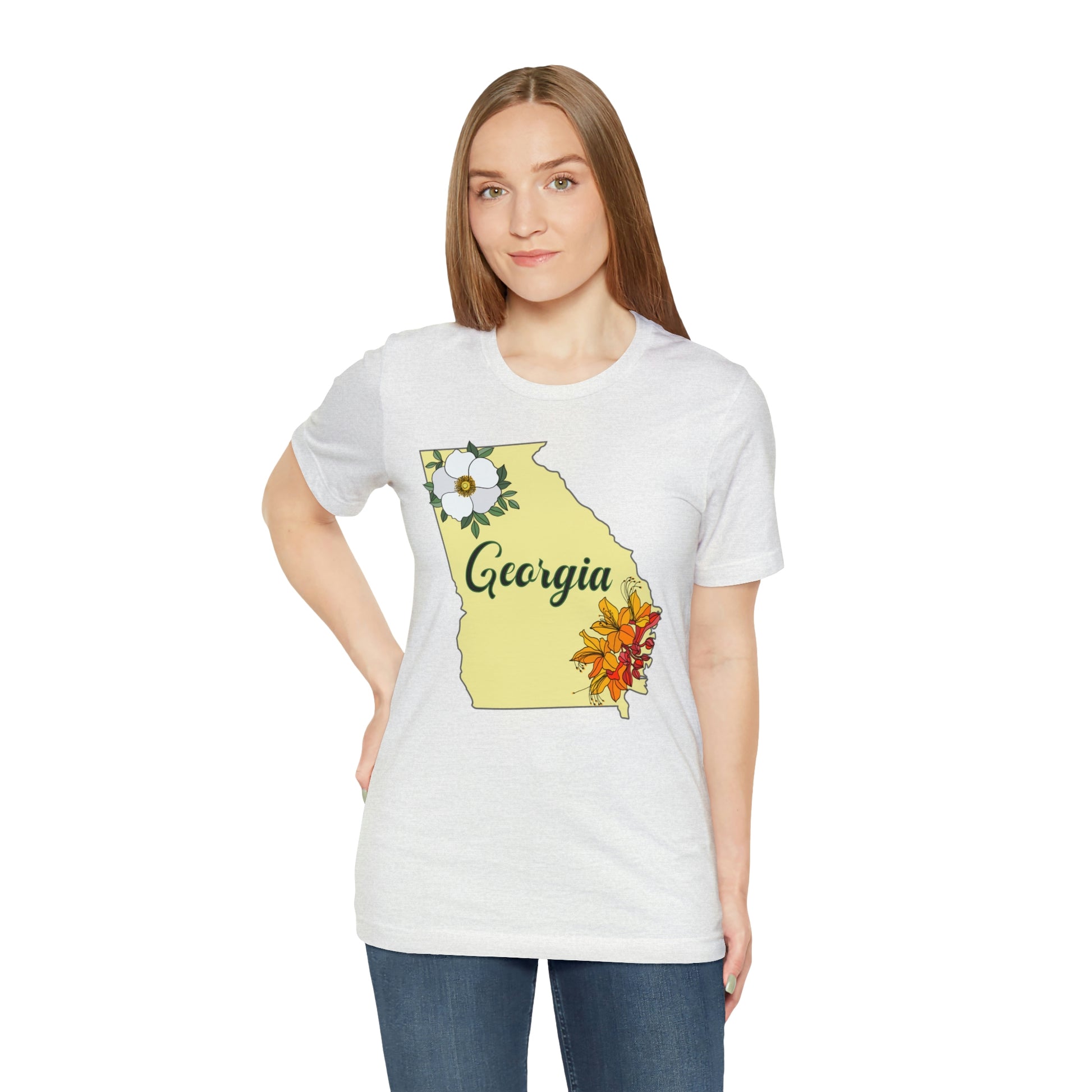 Georgia State Flower Short Sleeve T-shirt