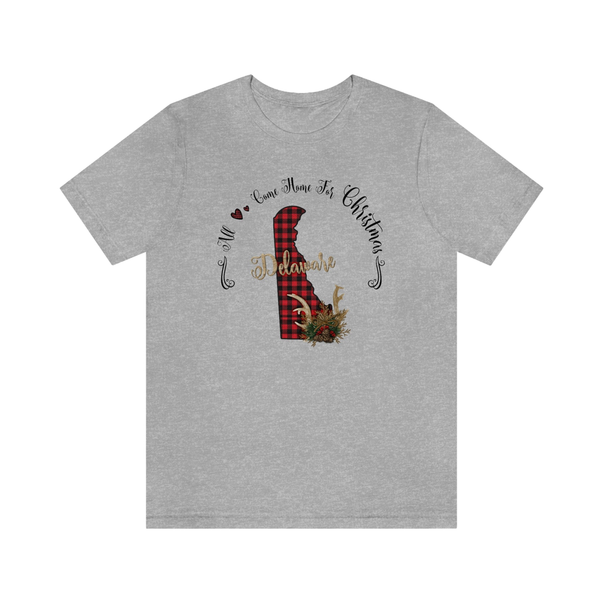 All Come Home for Christmas Delaware Short Sleeve T-shirt
