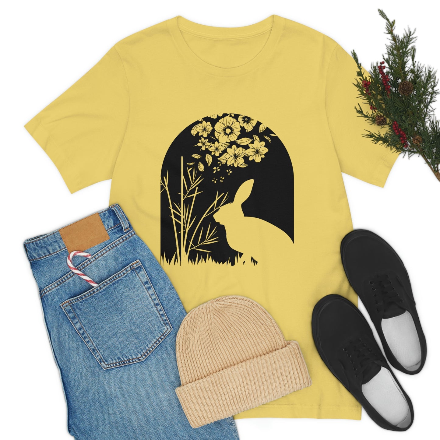 Bunny silhouette scene tshirt tee t-shirt