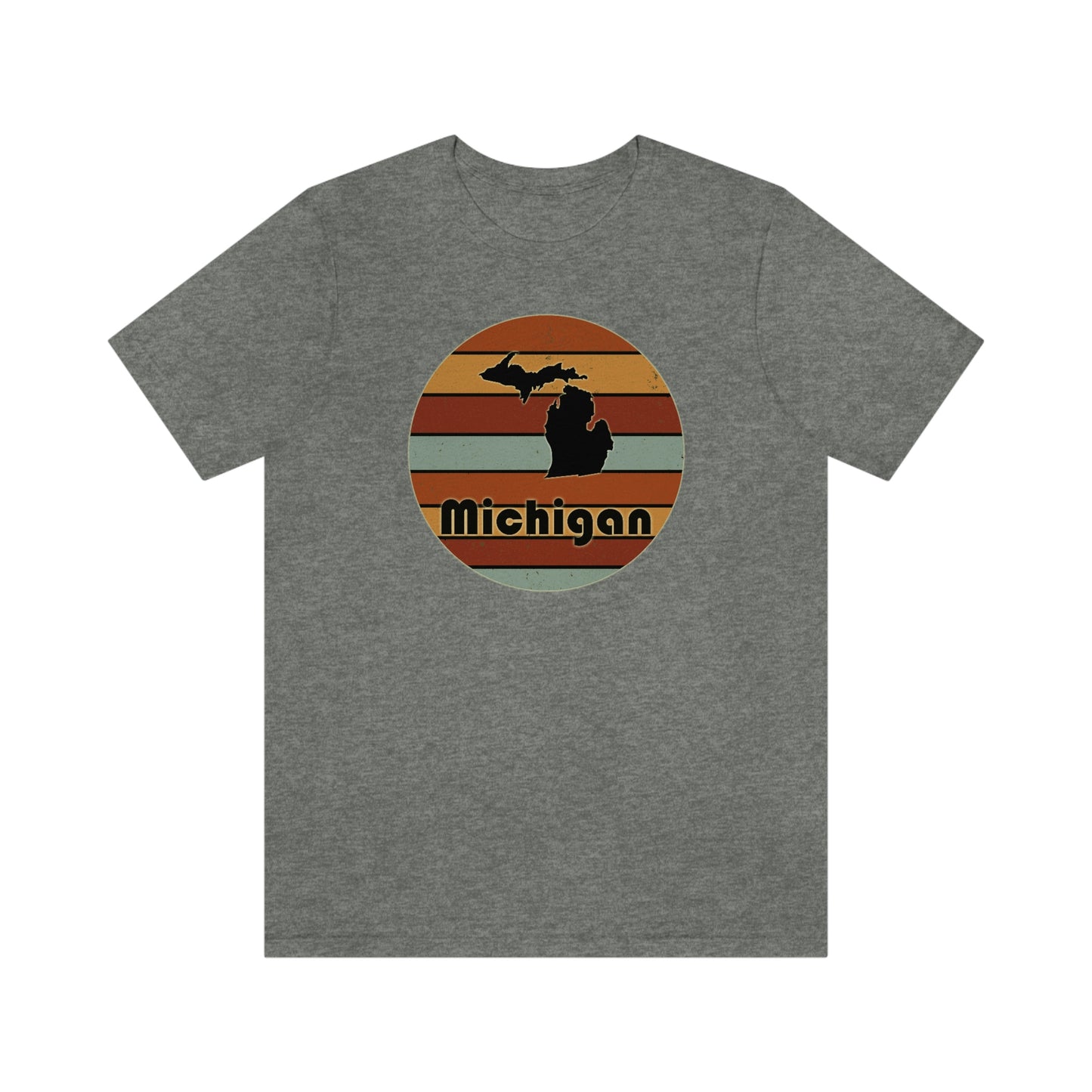 Michigan Retro Sunset Short Sleeve T-shirt
