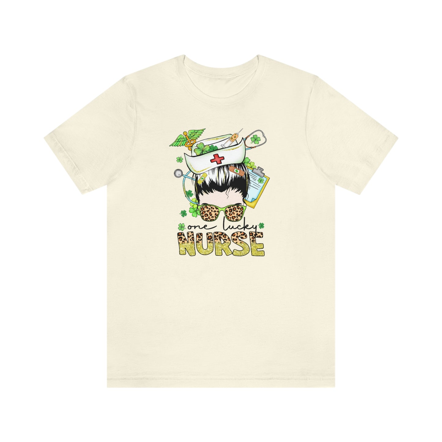 One Lucky Nurse Hat St. Patrick's Day Unisex Jersey Short Sleeve Tee