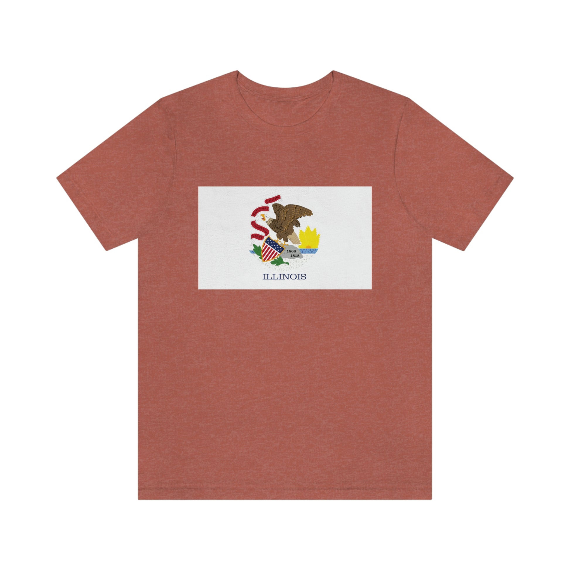 Illinois Flag Unisex Jersey Short Sleeve Tee Tshirt T-shirt