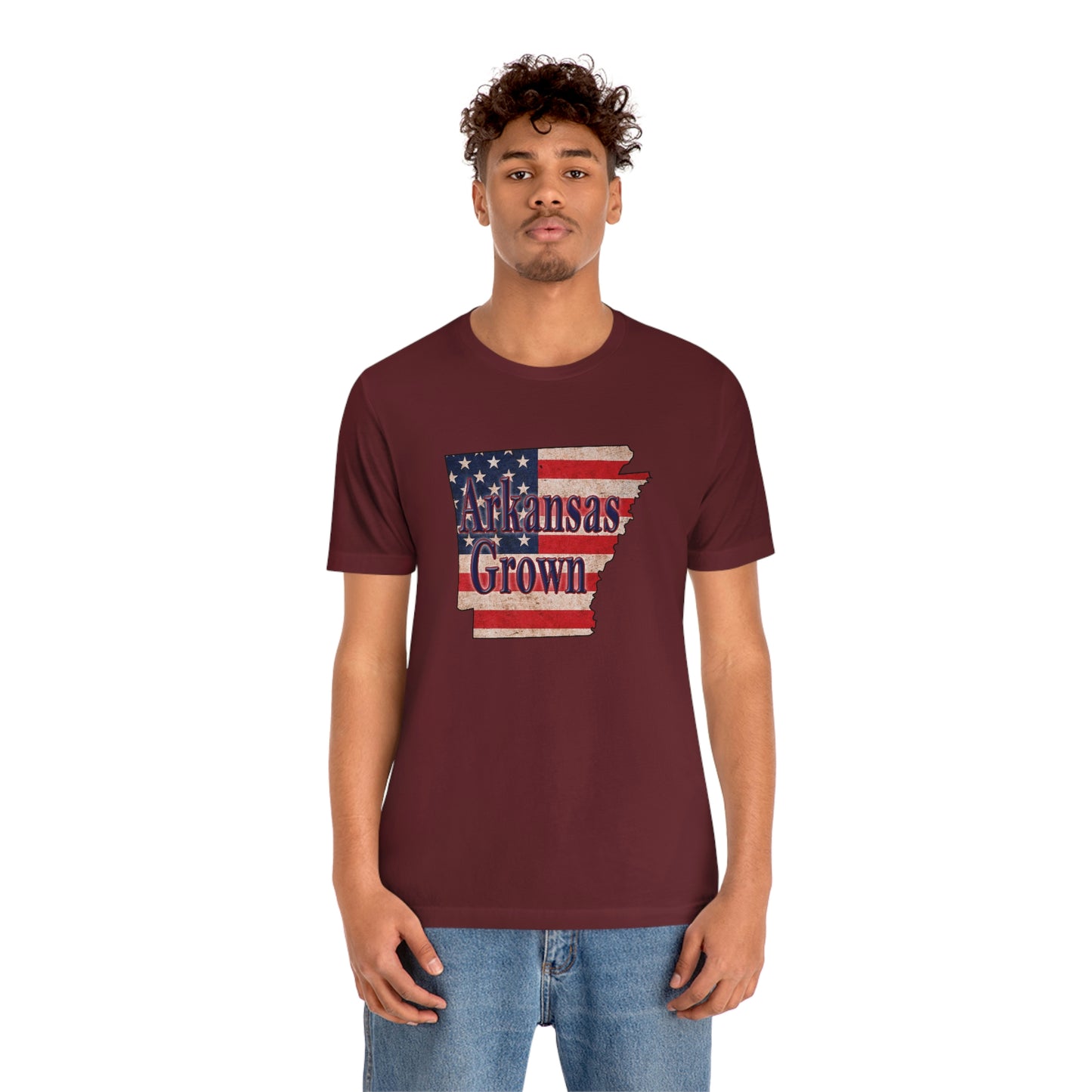 Arkansas Grown US Flag Unisex Jersey Short Sleeve Tee Tshirt T-shirt