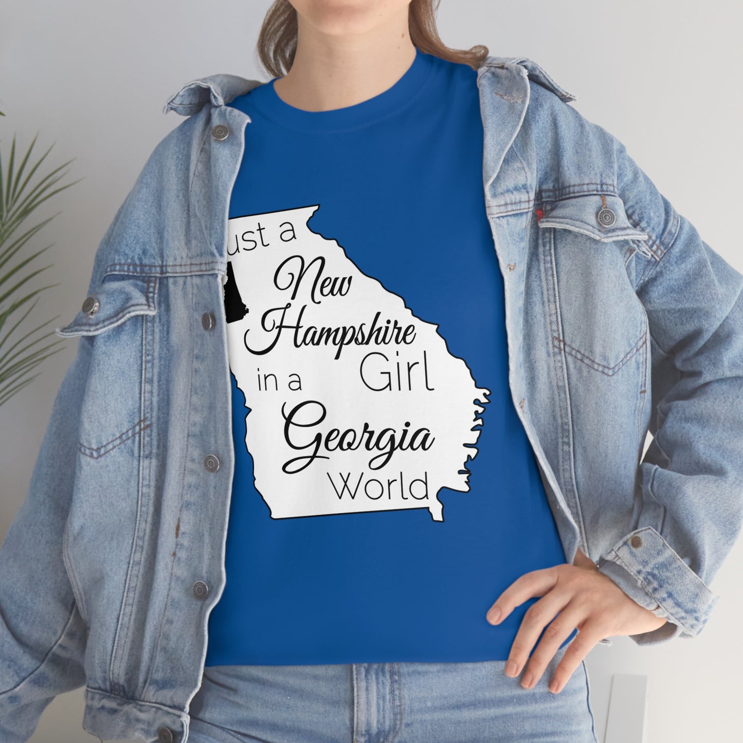 Just a New Hampshire Girl in a Georgia World Unisex Heavy Cotton Tee