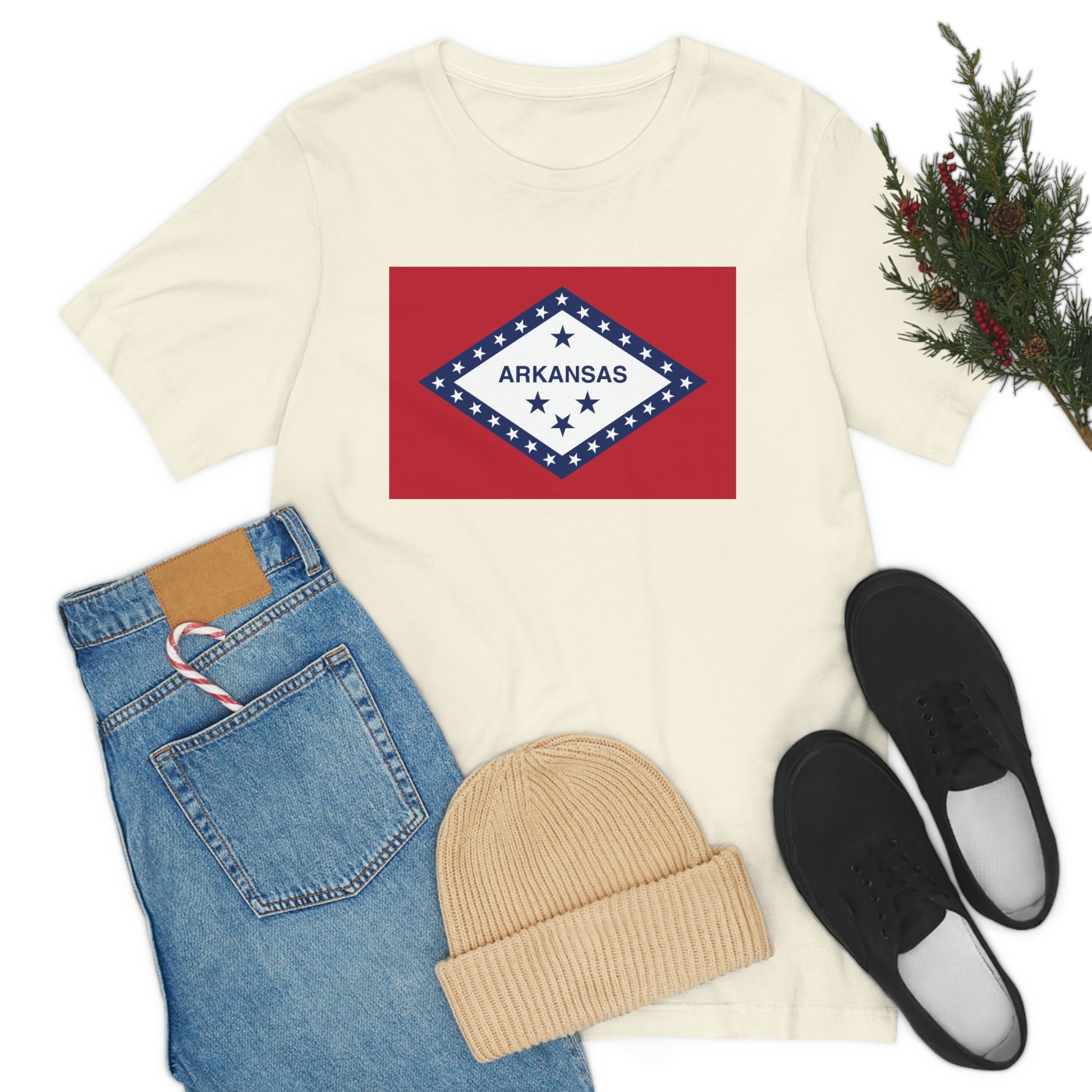 Arkansas Flag Unisex Jersey Short Sleeve Tee Tshirt T-shirt