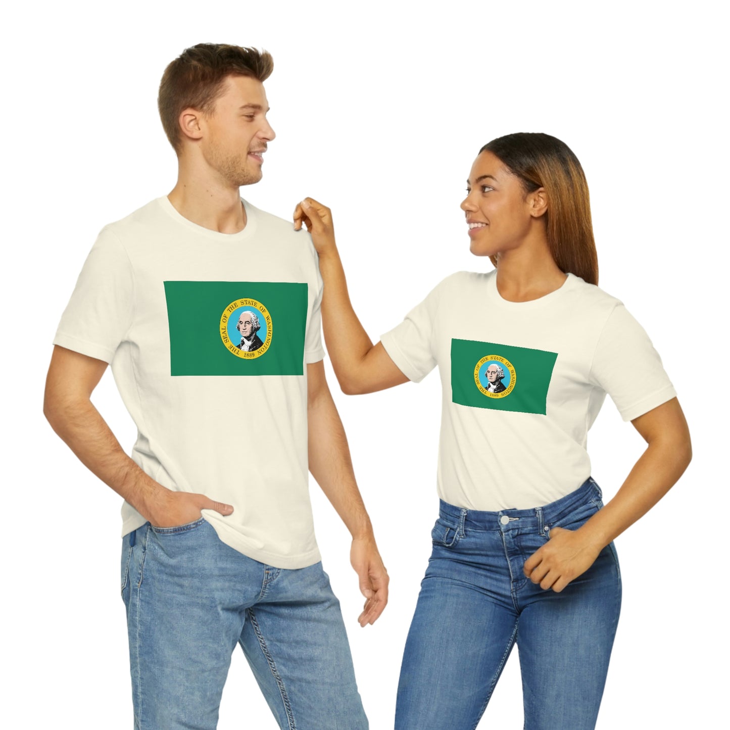 Washington Flag Unisex Jersey Short Sleeve Tee Tshirt T-shirt