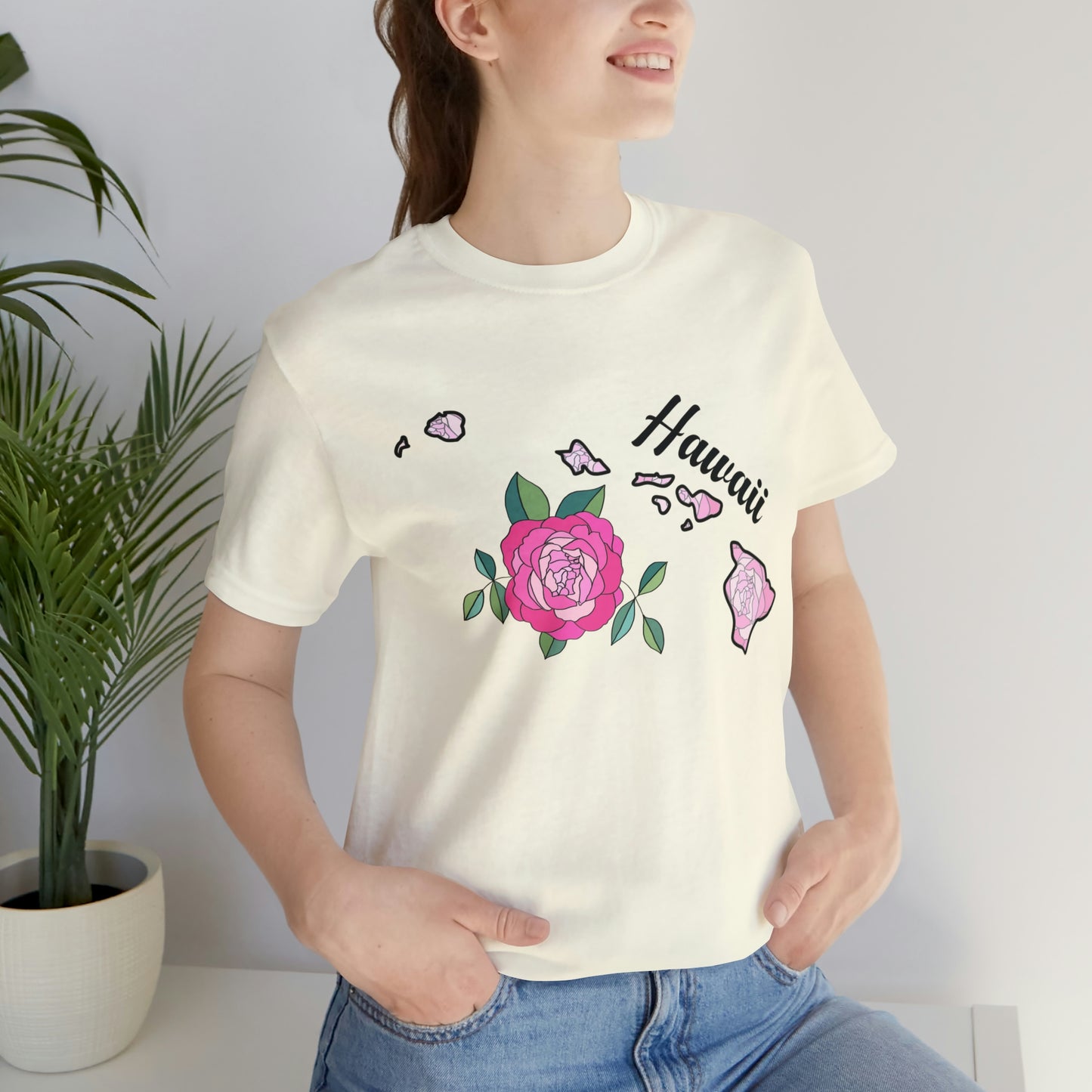 Hawaii State Flower Short Sleeve T-shirt