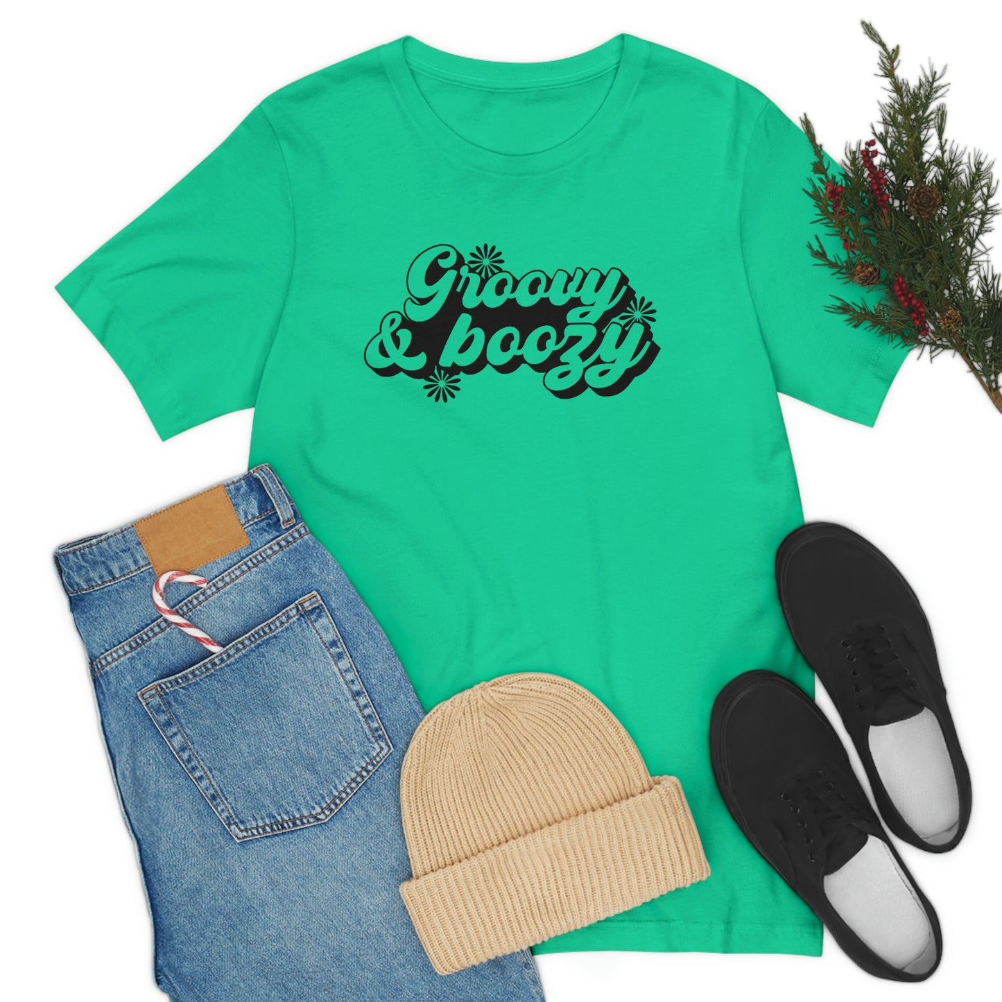 Groovy and Boozy Unisex Jersey Short Sleeve Tee