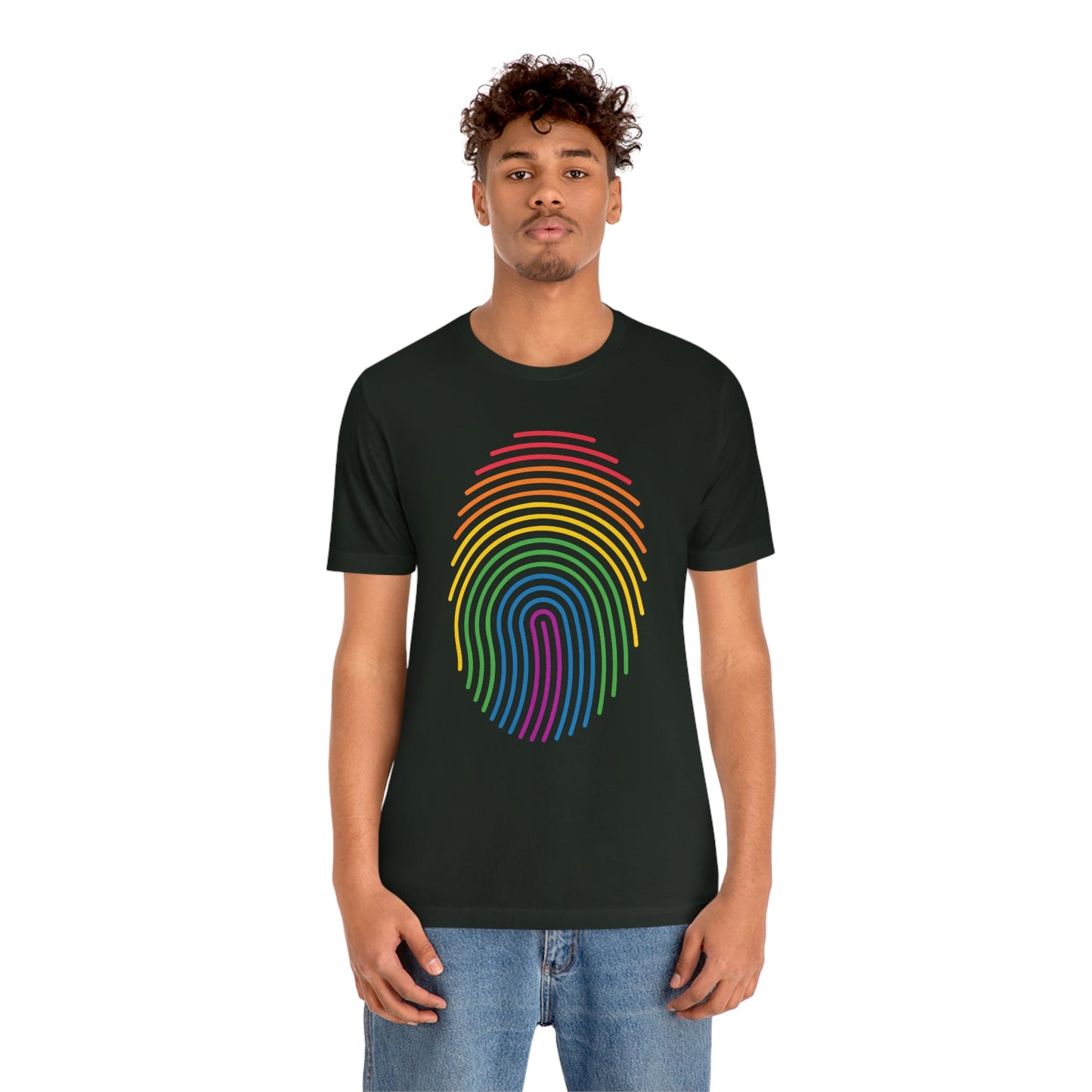 Fingerprint LGBTQIA Print Unisex Jersey Short Sleeve Tee