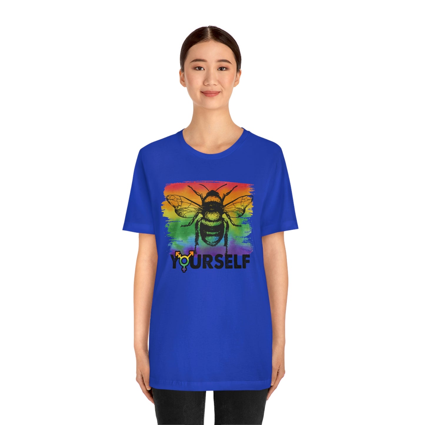 Bee Yourself LGBTQIA Print Unisex Jersey Short Sleeve Tee