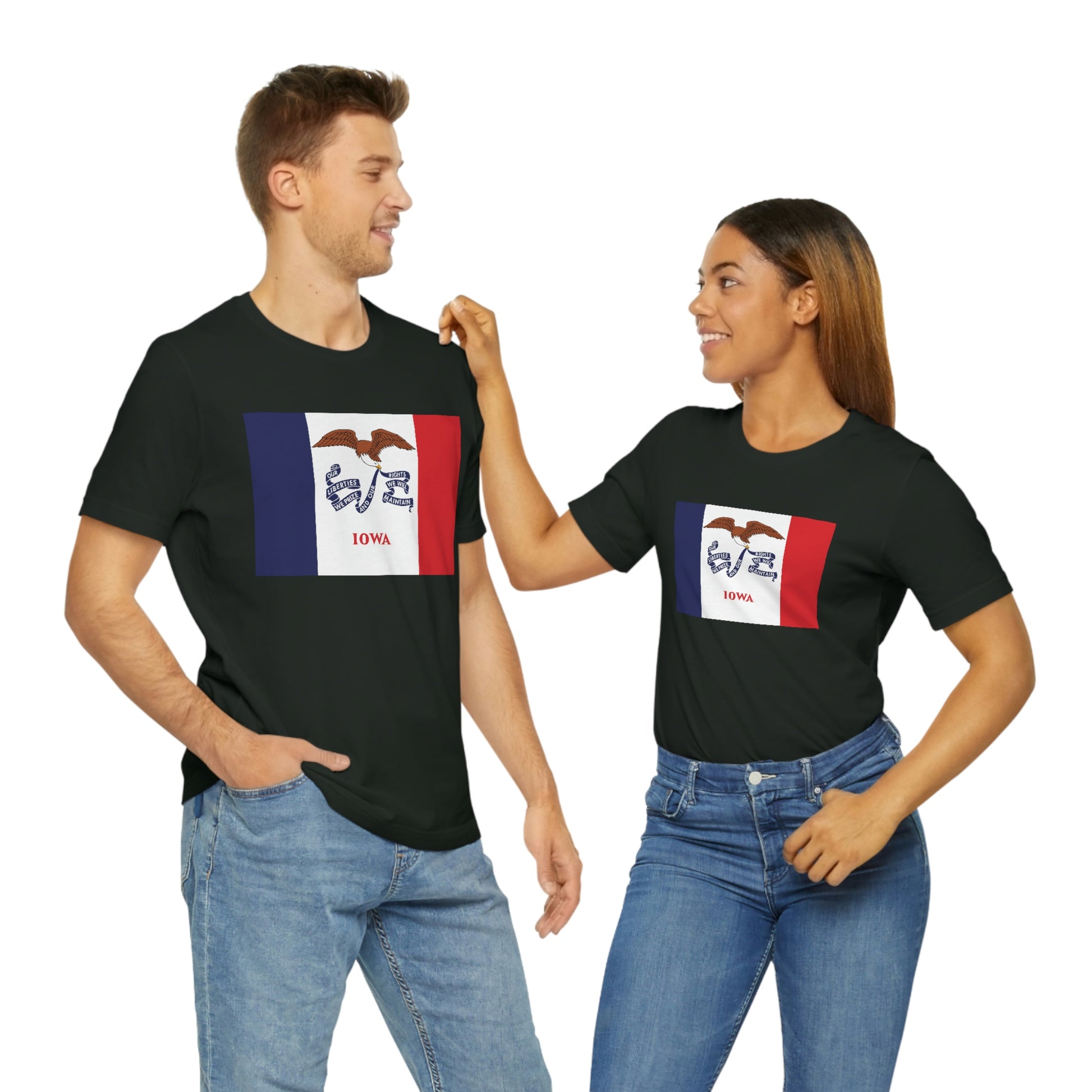 Iowa Flag Unisex Jersey Short Sleeve Tee Tshirt T-shirt