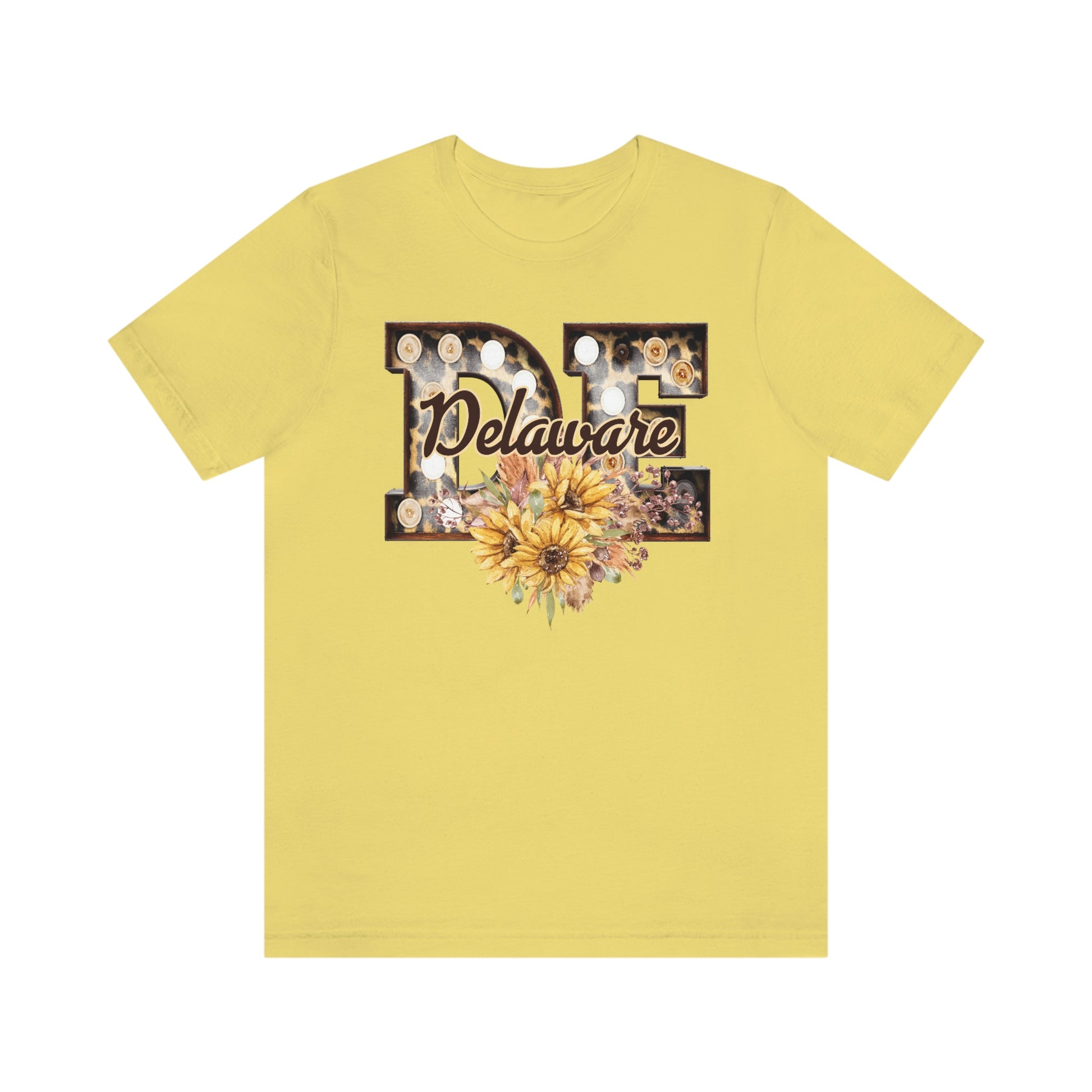 Delaware with Sunflowers Short Sleeve  T-shirt