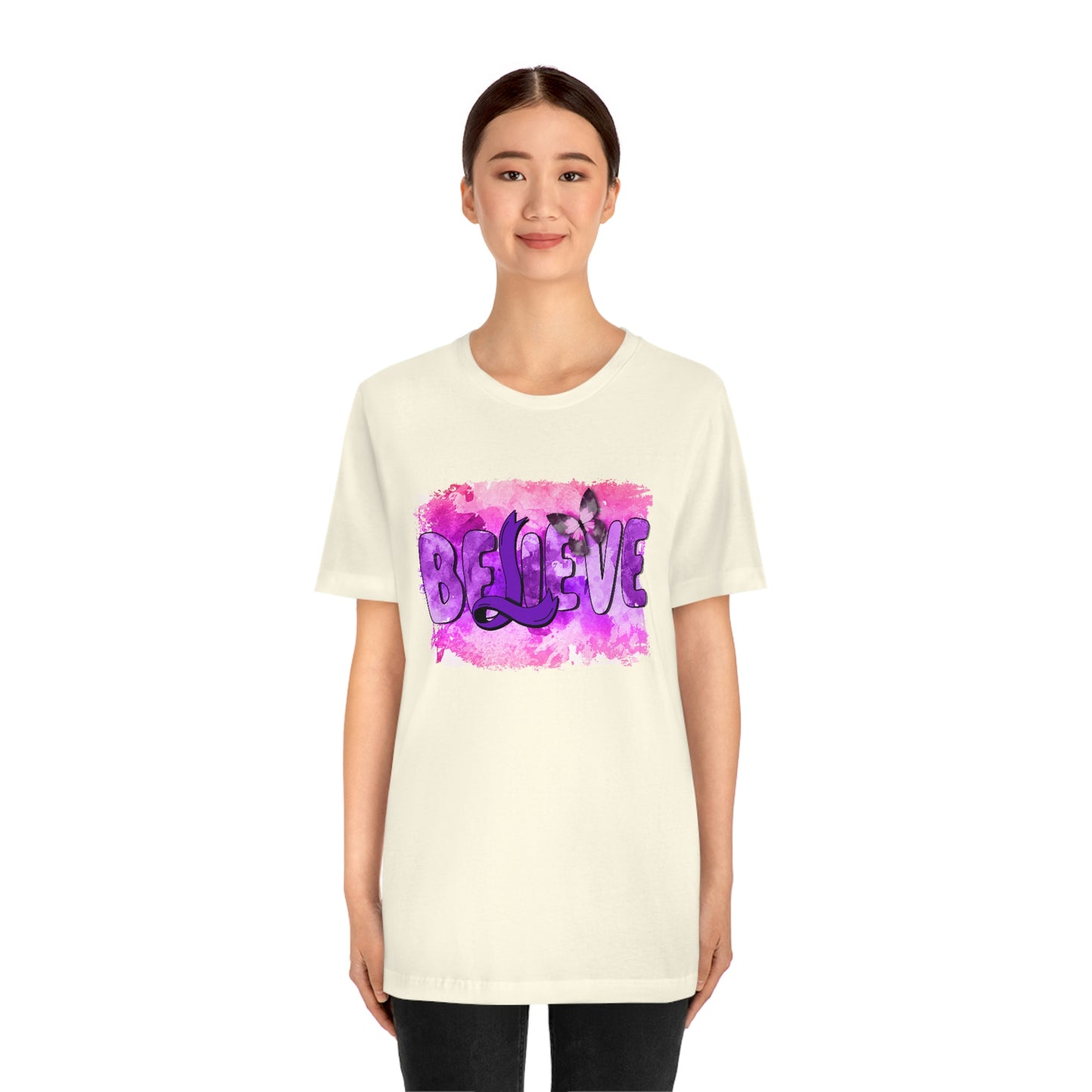 Believe Print Unisex Jersey Short Sleeve Tee