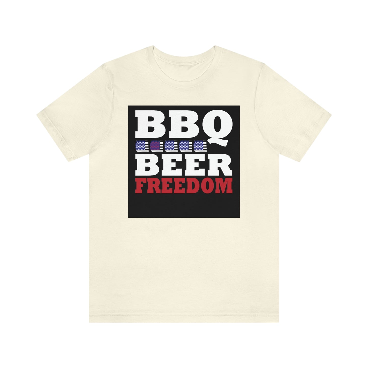 BBQ Beer Freedom Unisex Jersey Short Sleeve Tee