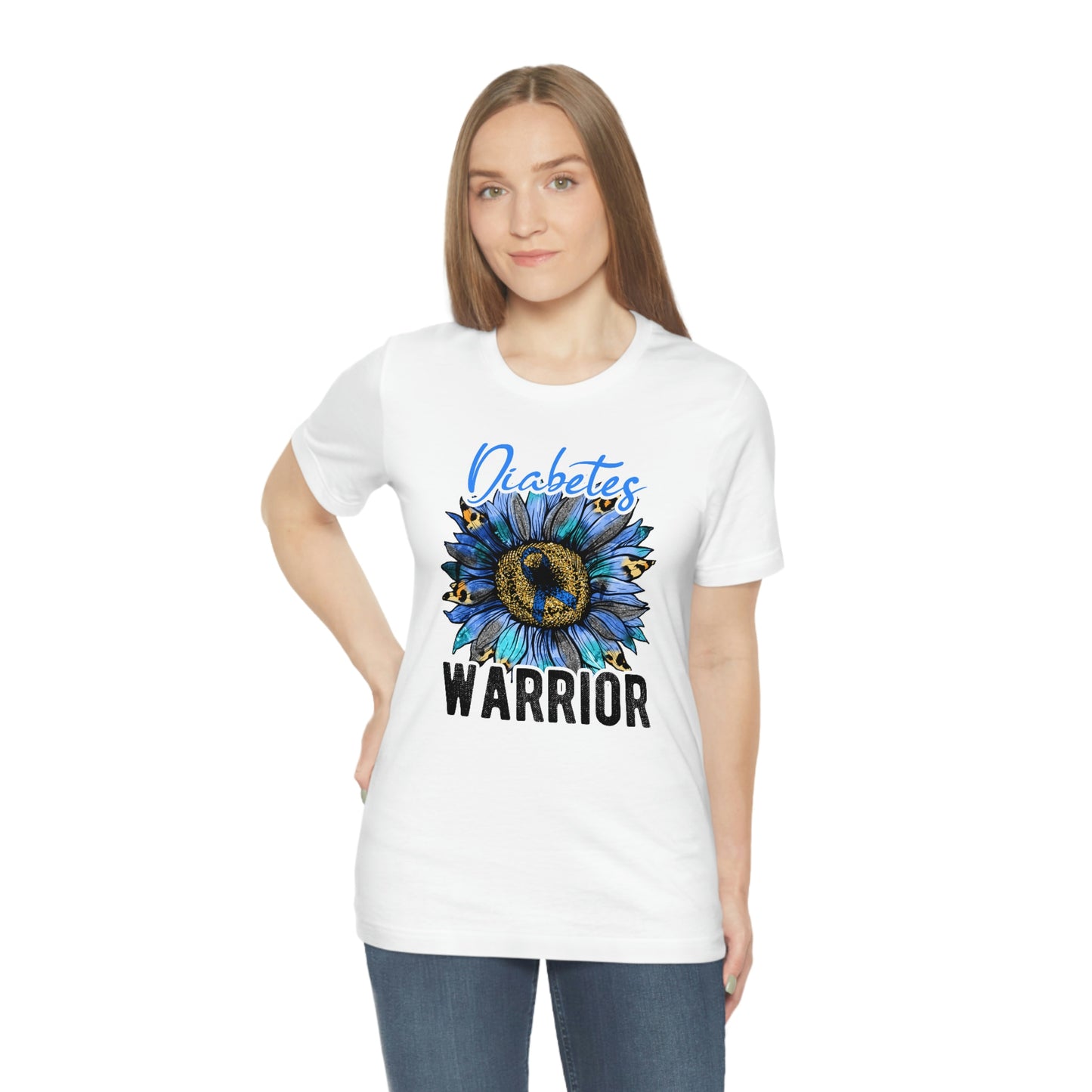 Diabetes Warrior Diabetes Awareness Print Unisex Jersey Short Sleeve Tee